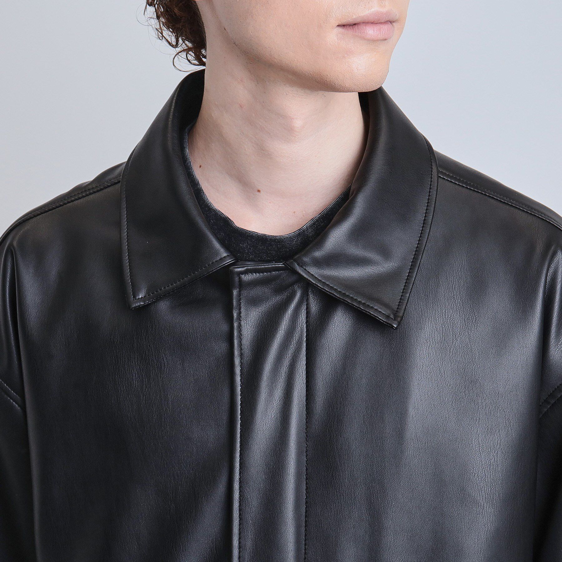 tk.TAKEO KIKUCHI「A－2シンセティックレザーブルゾン」|ブルゾン・スタジャン|