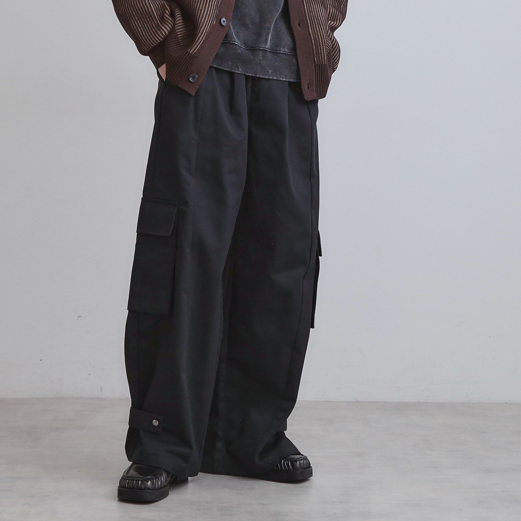 tk.TAKEO KIKUCHI「ワイドカーゴパンツ」|その他|ブラック(019)