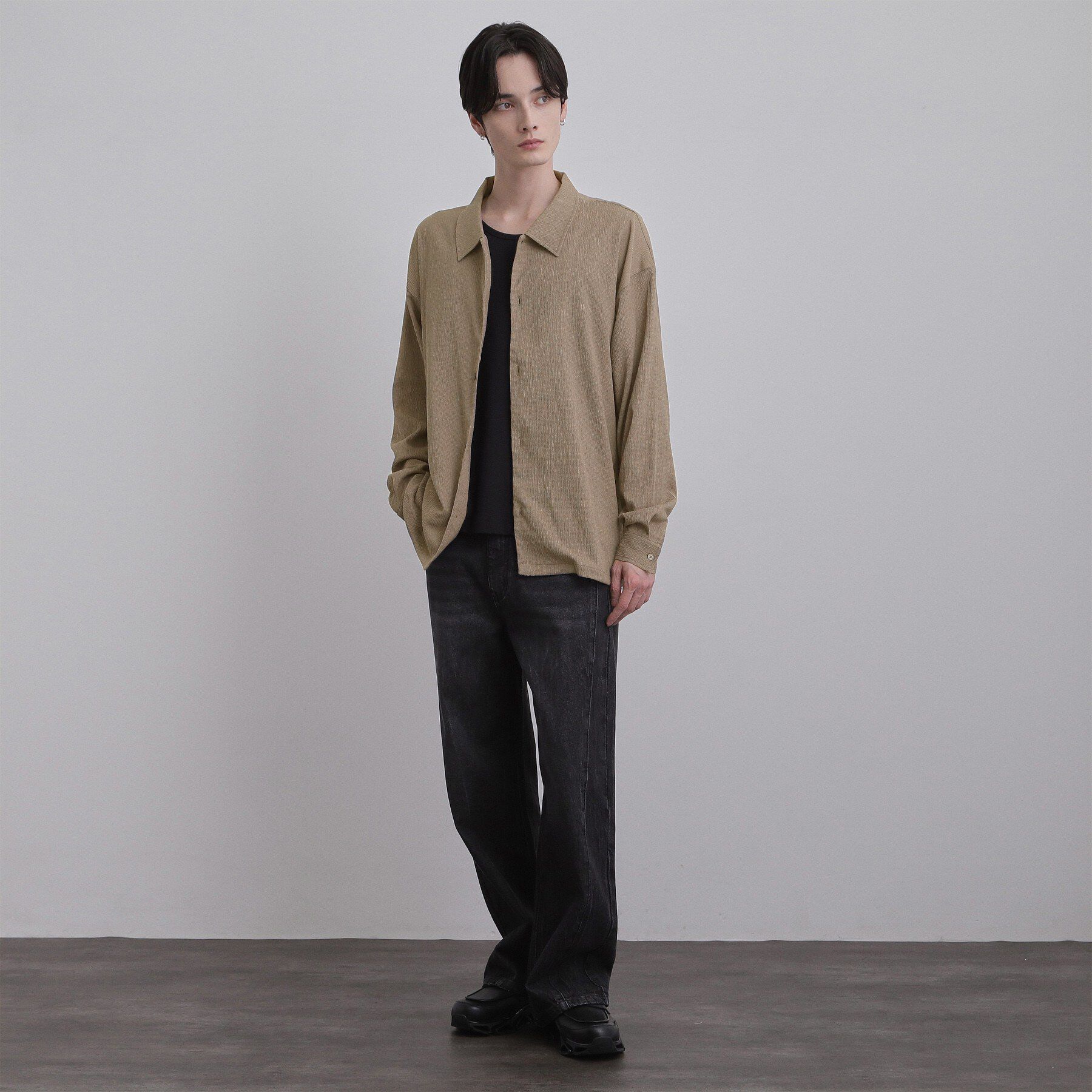 tk.TAKEO KIKUCHI「楊柳長袖シャツ」|シャツ・ブラウス|