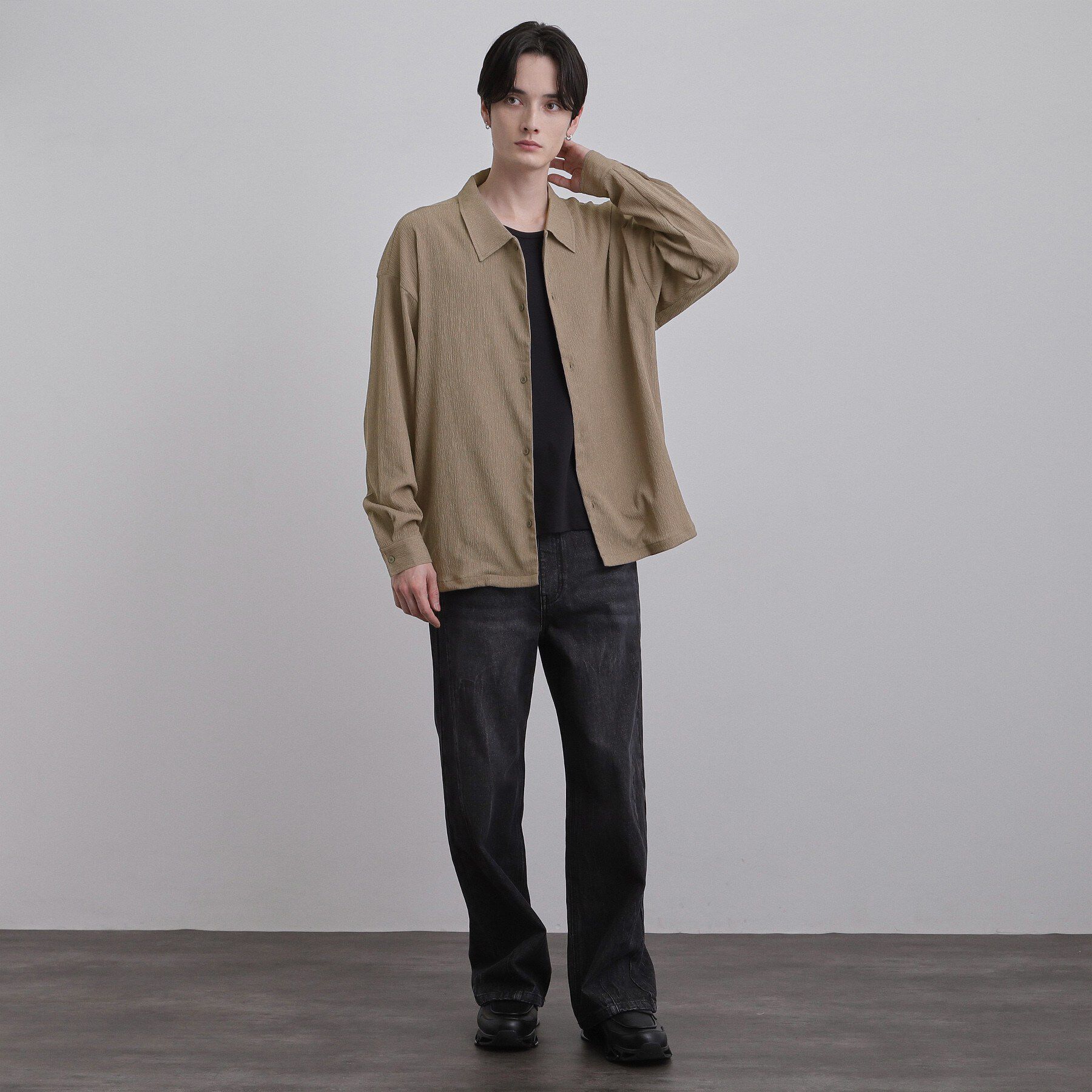 tk.TAKEO KIKUCHI「楊柳長袖シャツ」|シャツ・ブラウス|