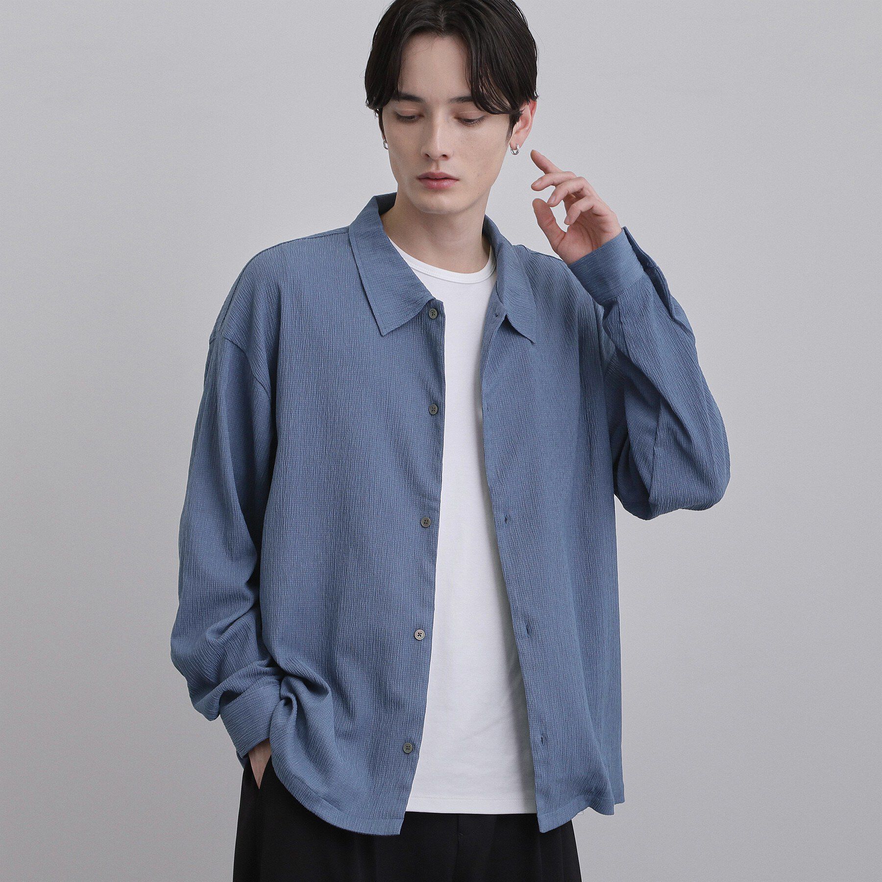 tk.TAKEO KIKUCHI「楊柳長袖シャツ」|シャツ・ブラウス|