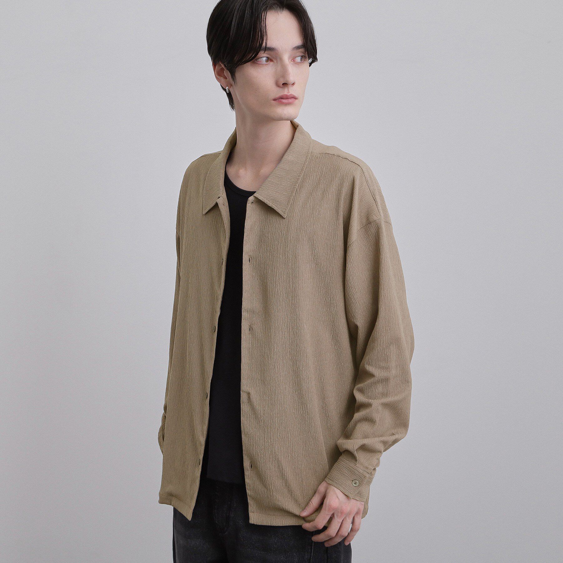 tk.TAKEO KIKUCHI「楊柳長袖シャツ」|シャツ・ブラウス|トープ(054)