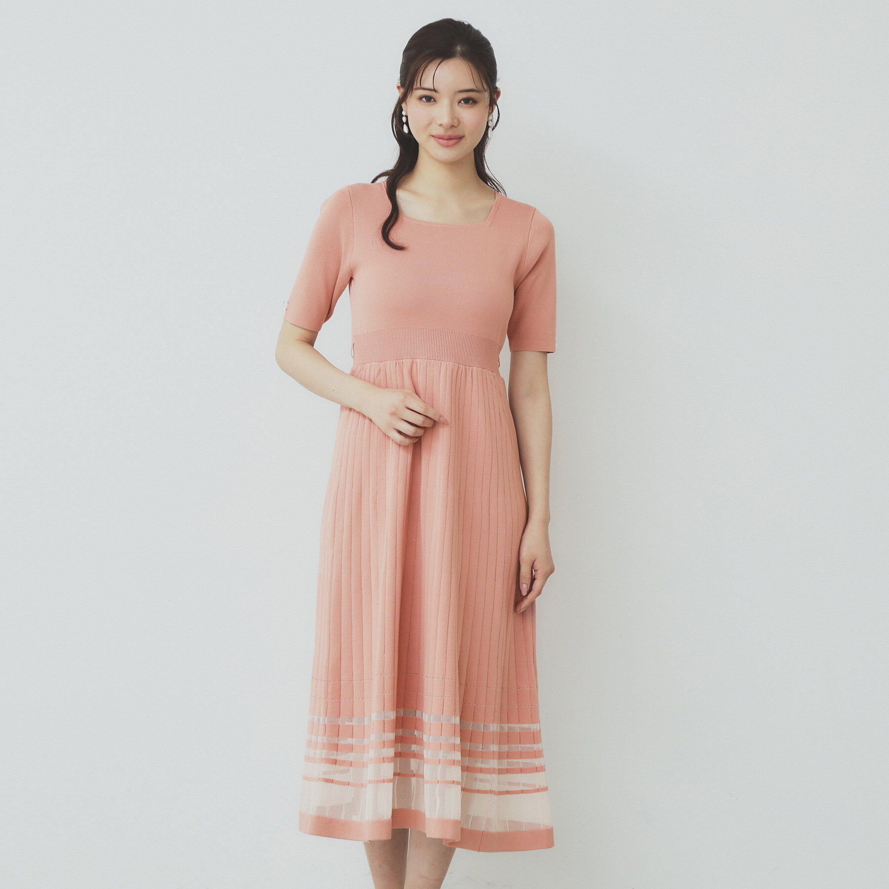 index「シアーラインニットワンピース【UV/洗濯機洗い可】」|ワンピース|