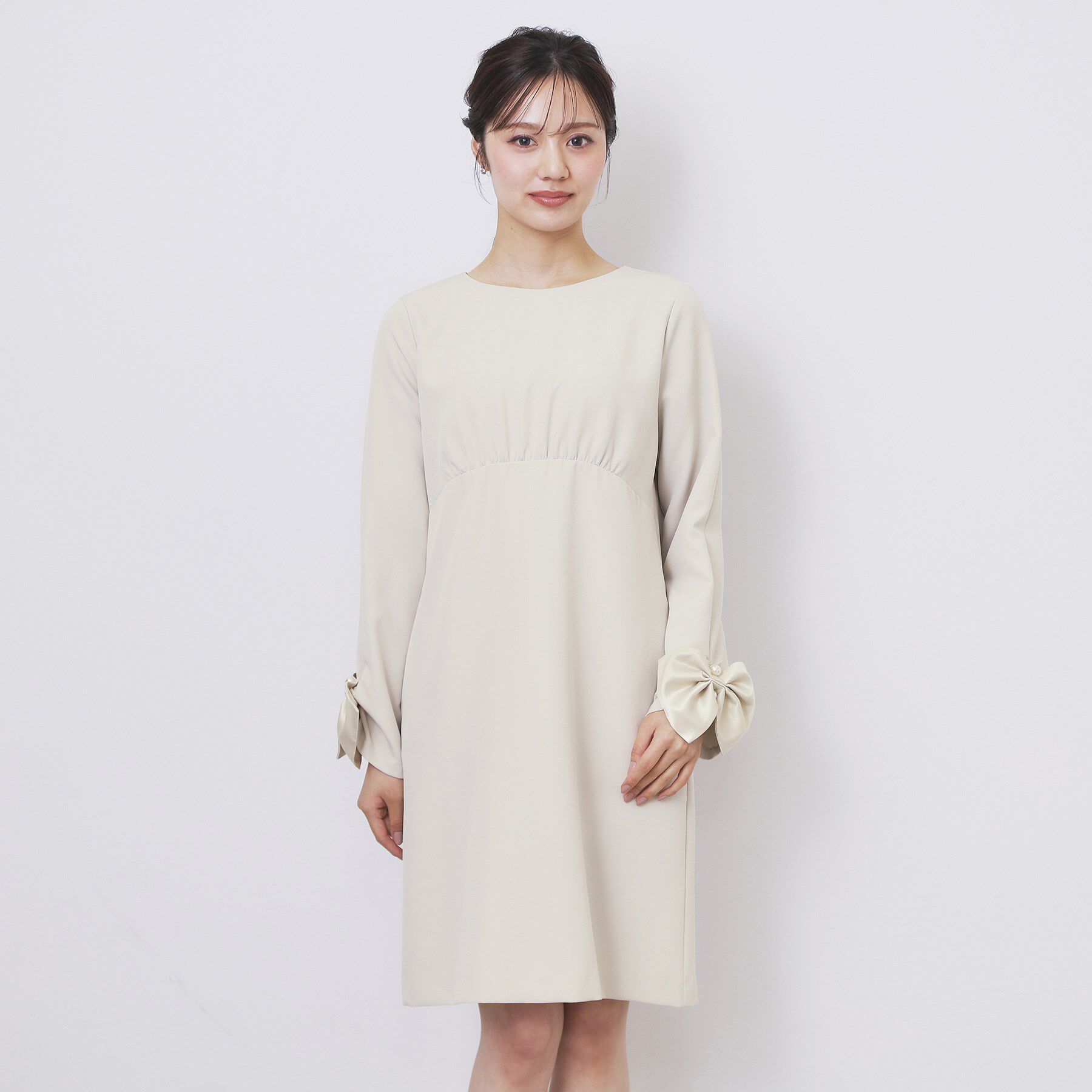 index「ダブルクロスリボンスリーブワンピース【洗濯機OK】」|ワンピース|