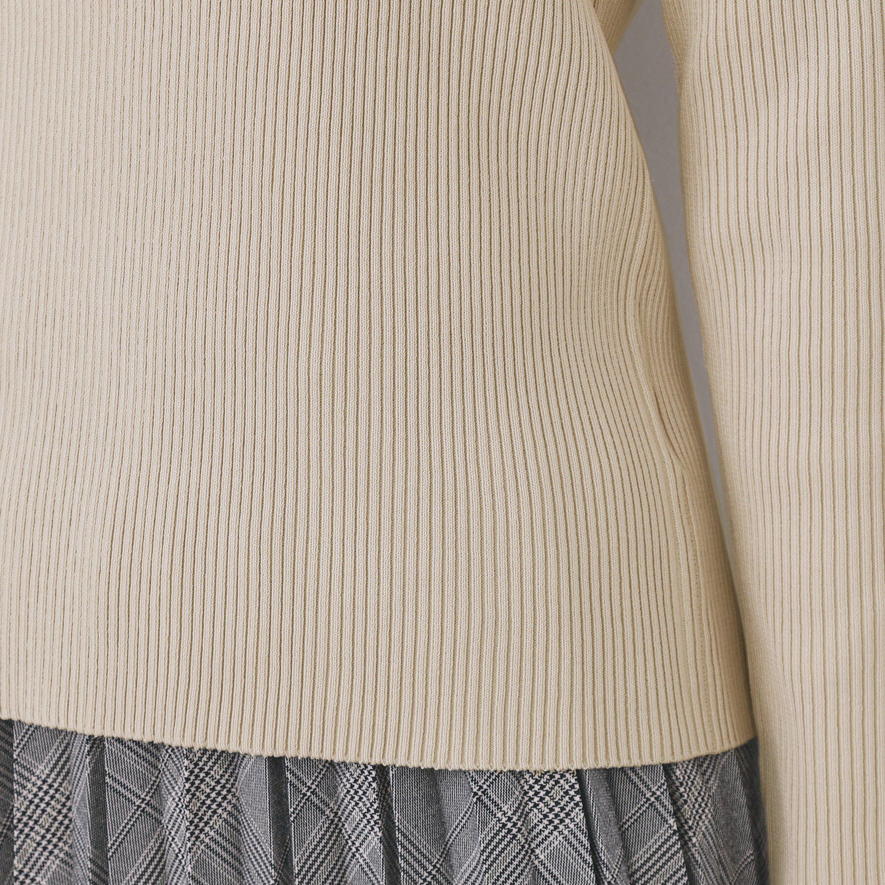 index「クロスチュールフリルリブニット【洗濯機OK/抗ピル】」|ニット・セーター|