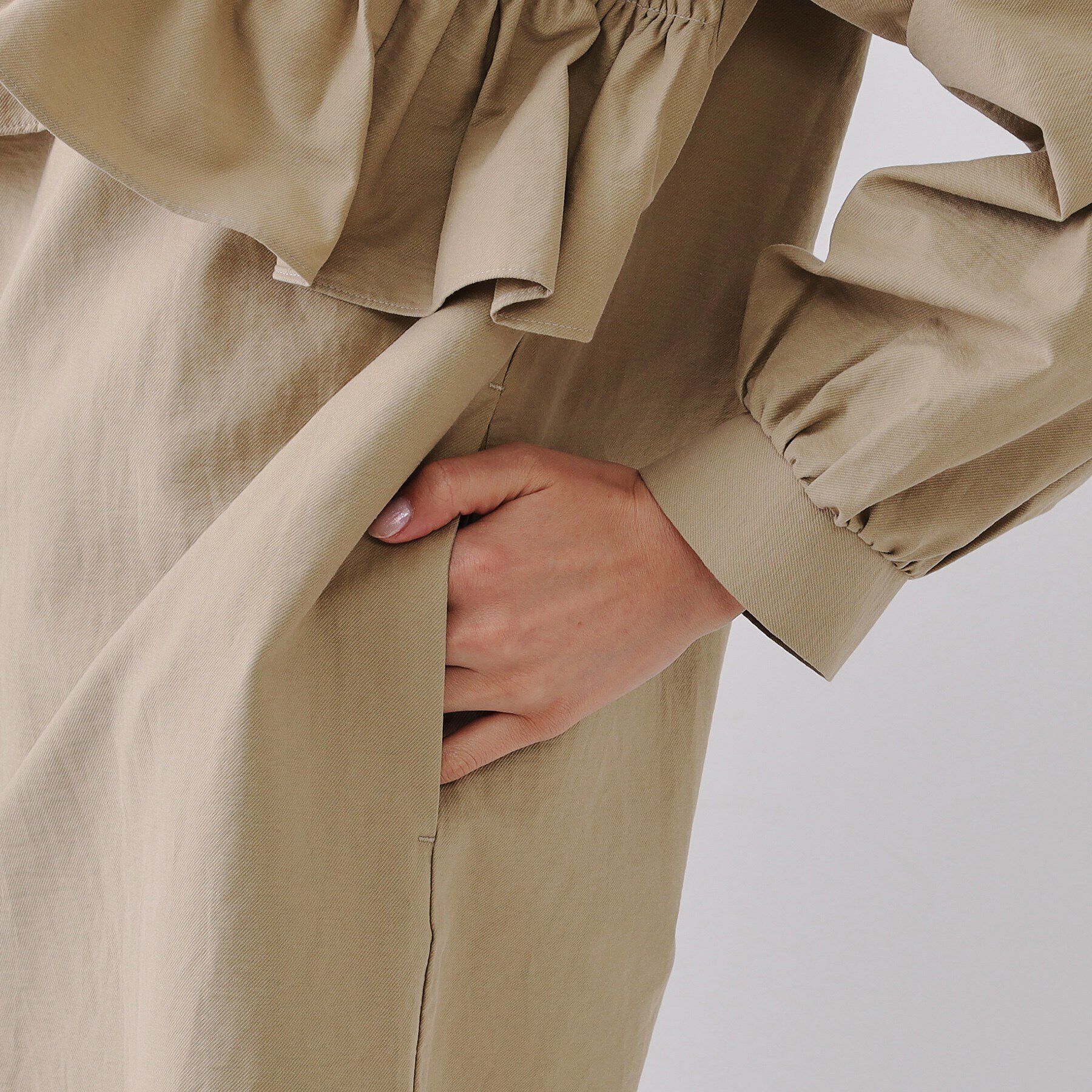 OPAQUE.CLIP「フリルデザインワンピース【洗濯機洗い可】」|ワンピース|