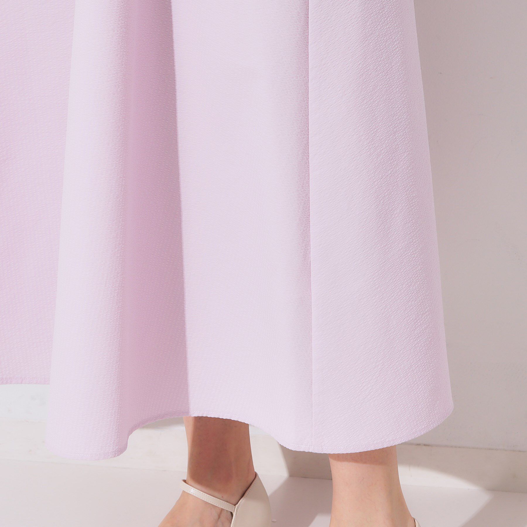 OPAQUE.CLIP「サッカーストライプワンピース【吸水速乾/イージーアイロン/洗濯機洗い可】」|ワンピース|