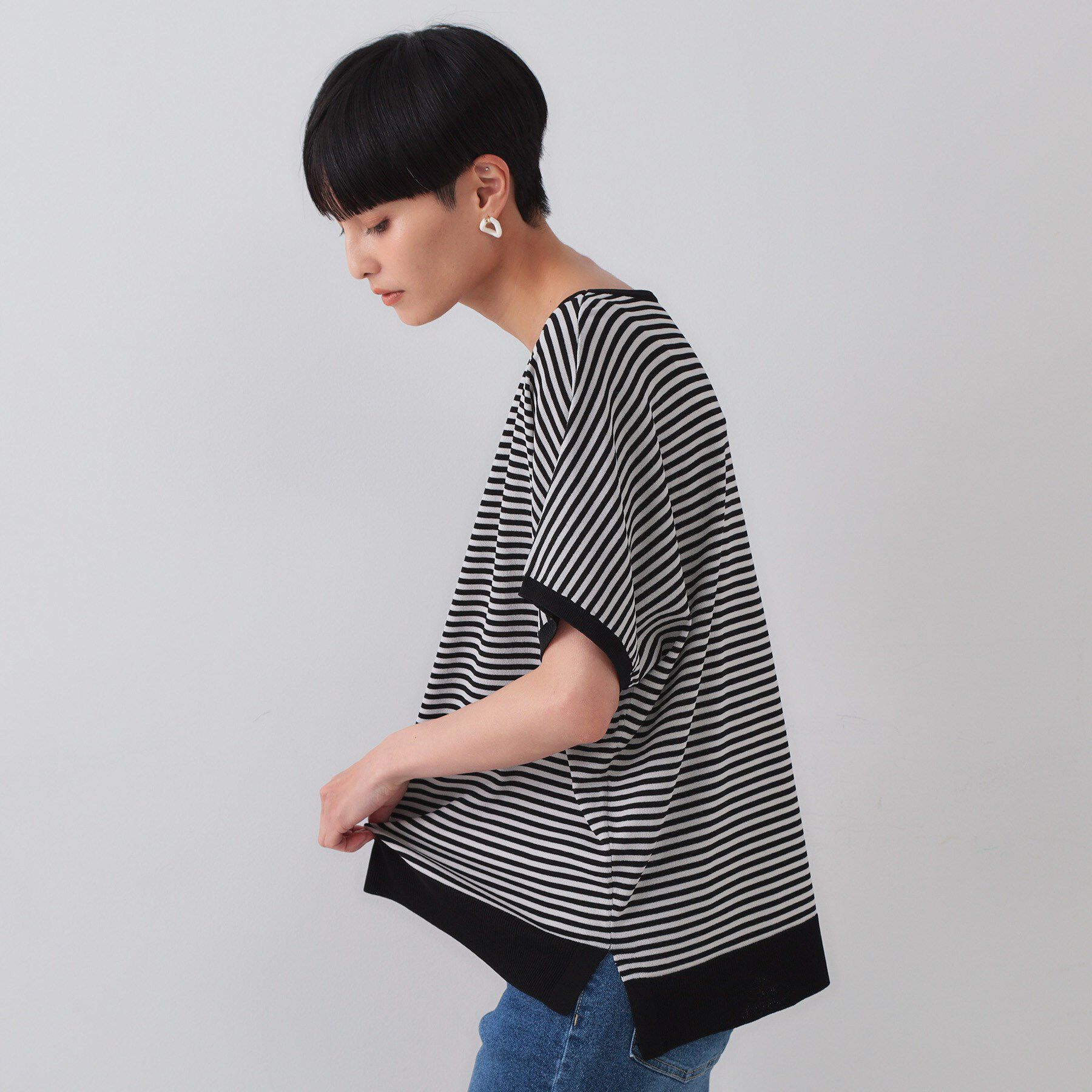 OPAQUE.CLIP「《6色展開/S-LLサイズ》ドルマンスリーブニット【UV/接触冷感/洗濯機洗い可/抗ピル】」|ニット・セーター|