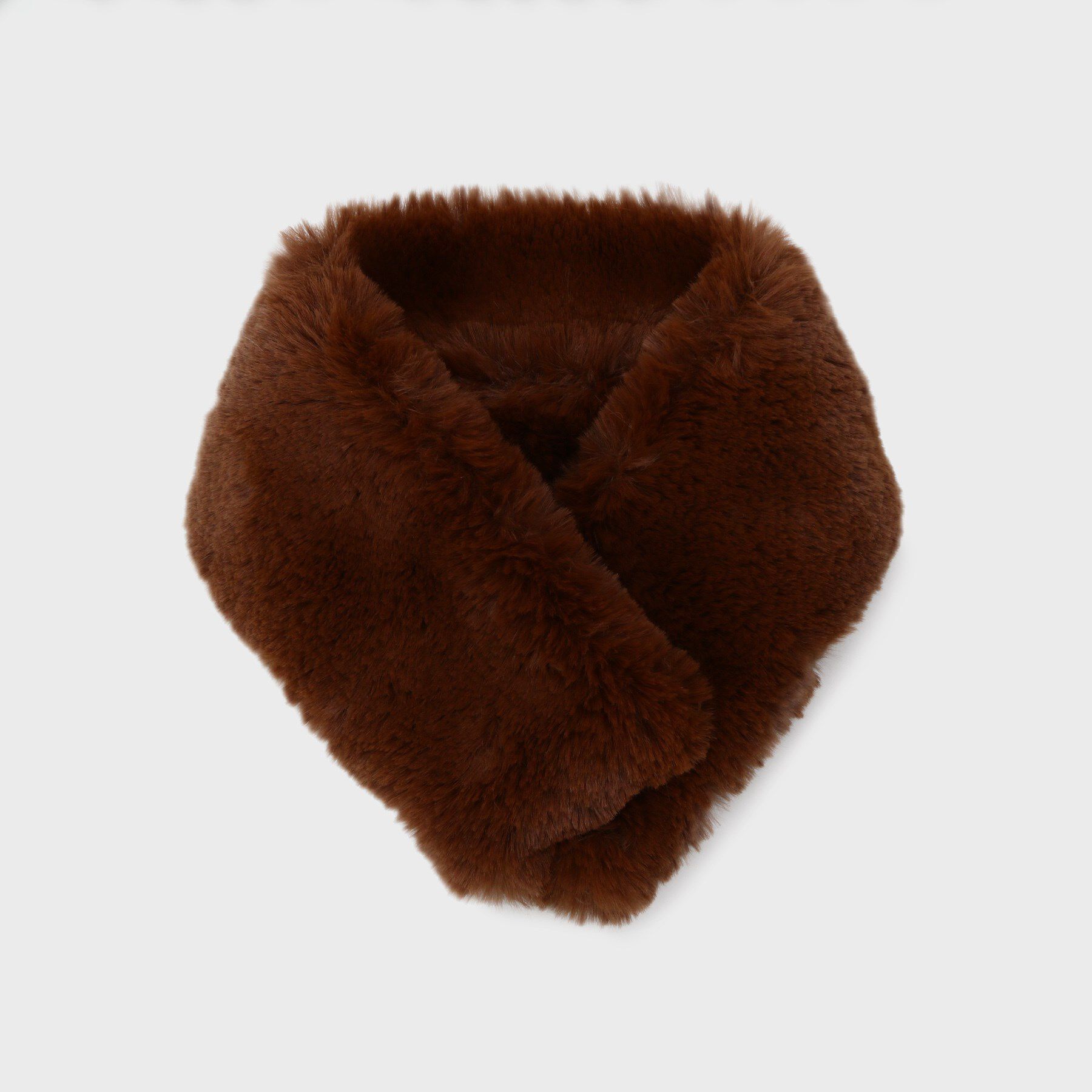 OPAQUE.CLIP「【マグネット仕様】フェイクファーミニティペット」|ストール|ブラウン(043)