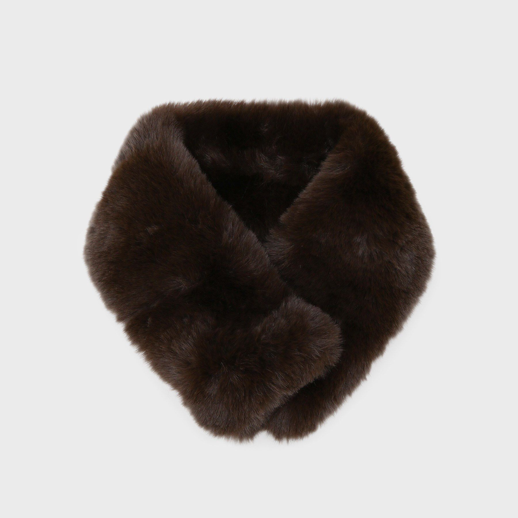 OPAQUE.CLIP「【マグネット仕様】フェイクファーミニティペット」|ストール|ブラウン(844)