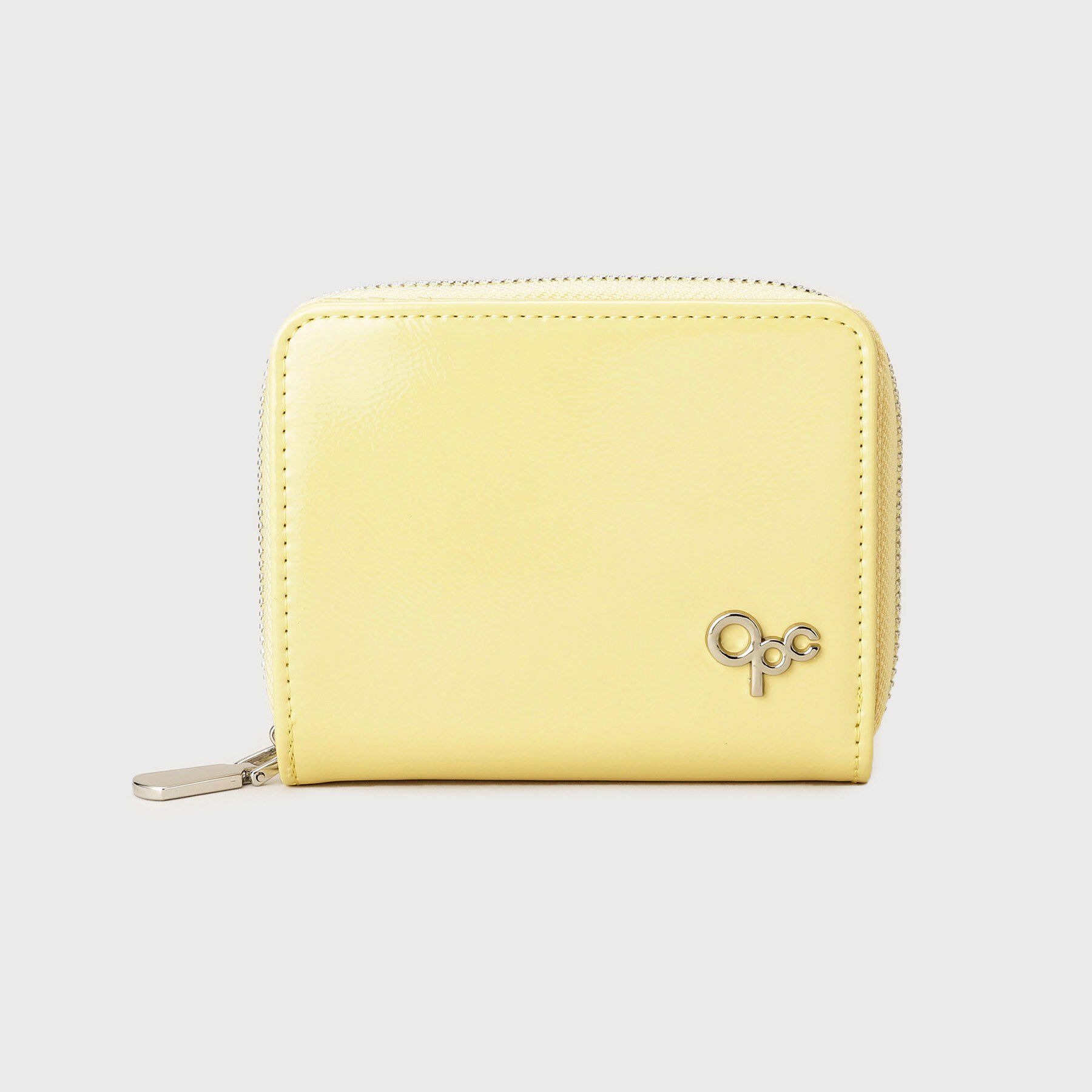 OPAQUE.CLIP「メタルパーツデザイン 二つ折りミニウォレット」|財布|ライトイエロー(03