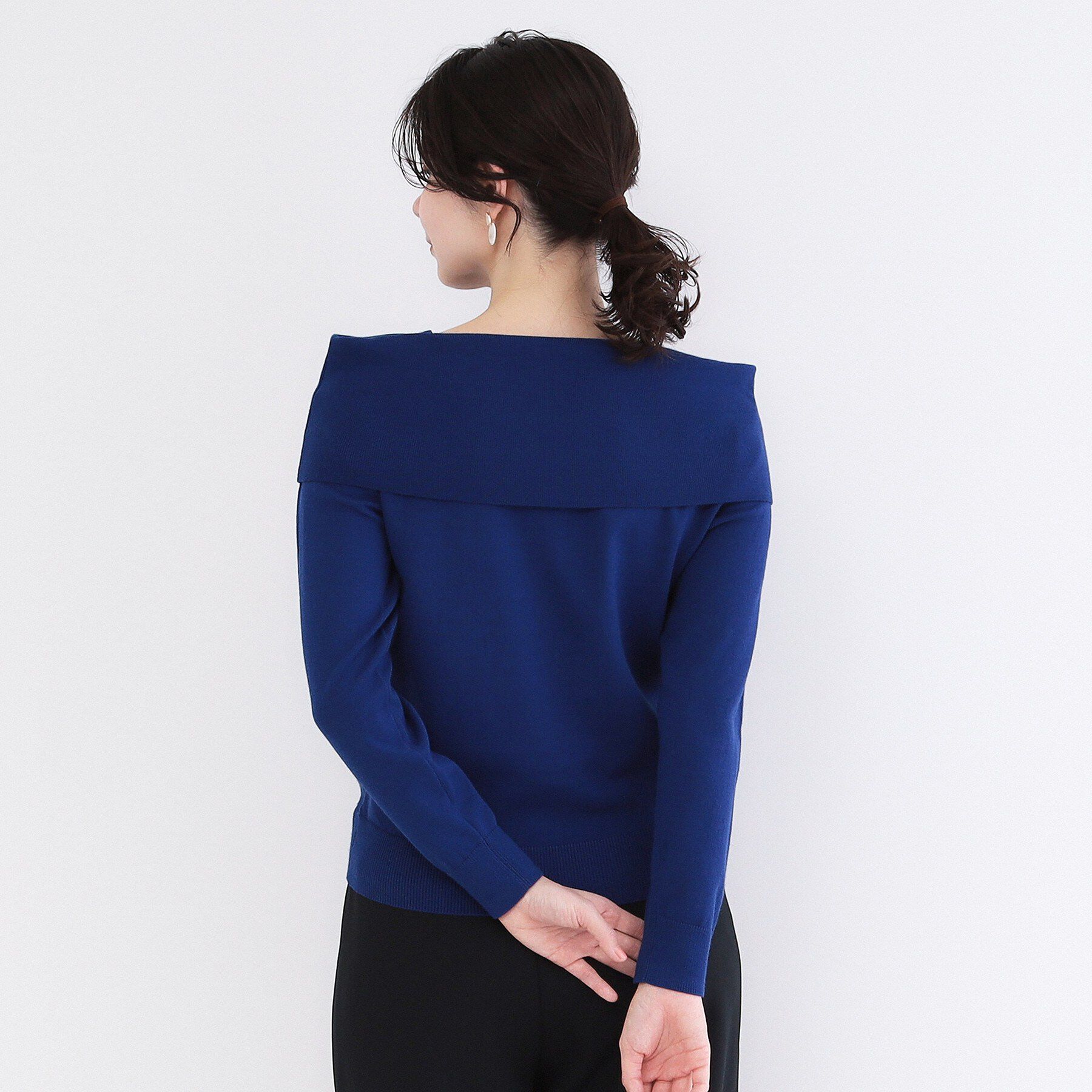 OPAQUE.CLIP「オフショルダーデザインニット【洗濯機OK】」|ニット・セーター|