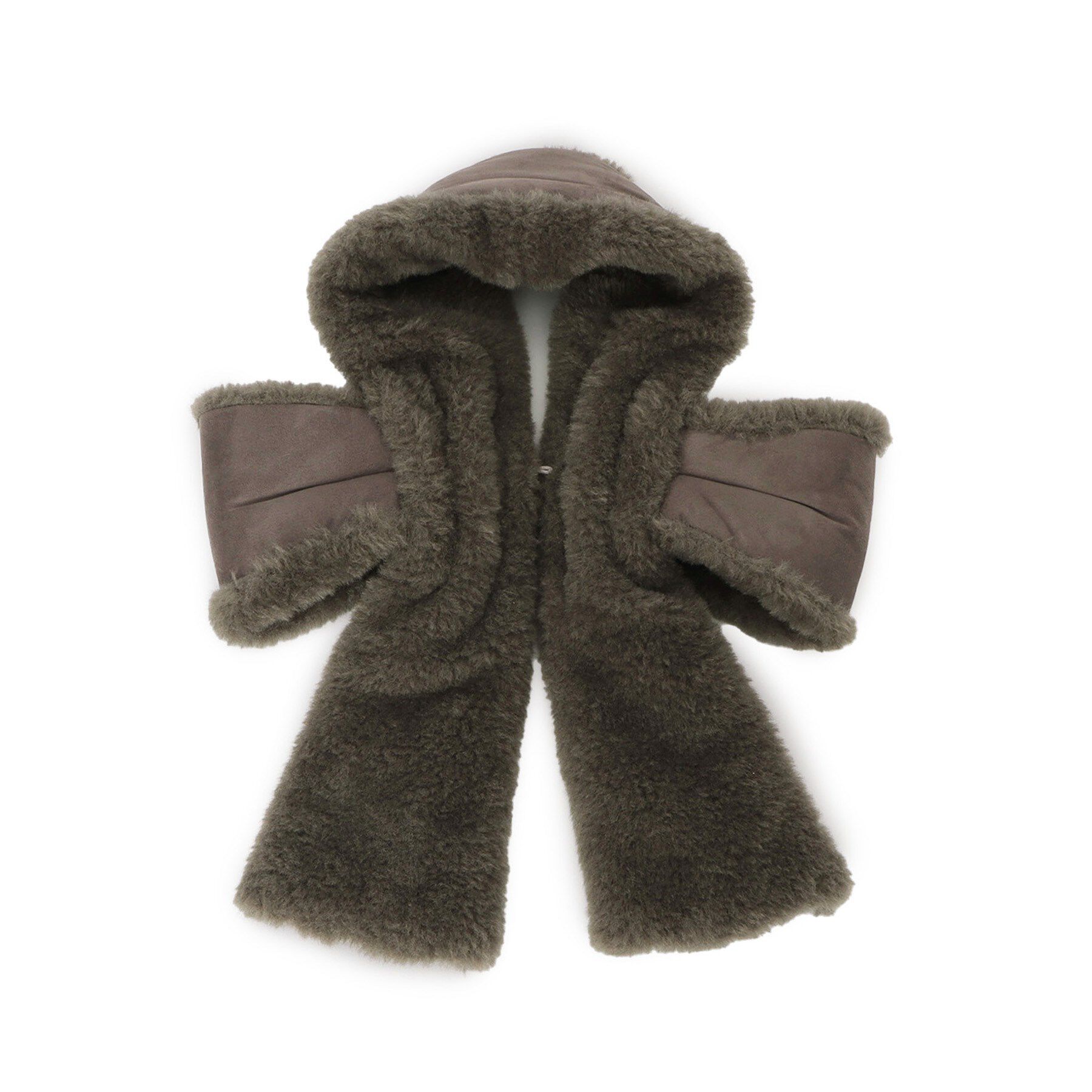 Couture broach「ムートン風リボンティペット」|ストール|