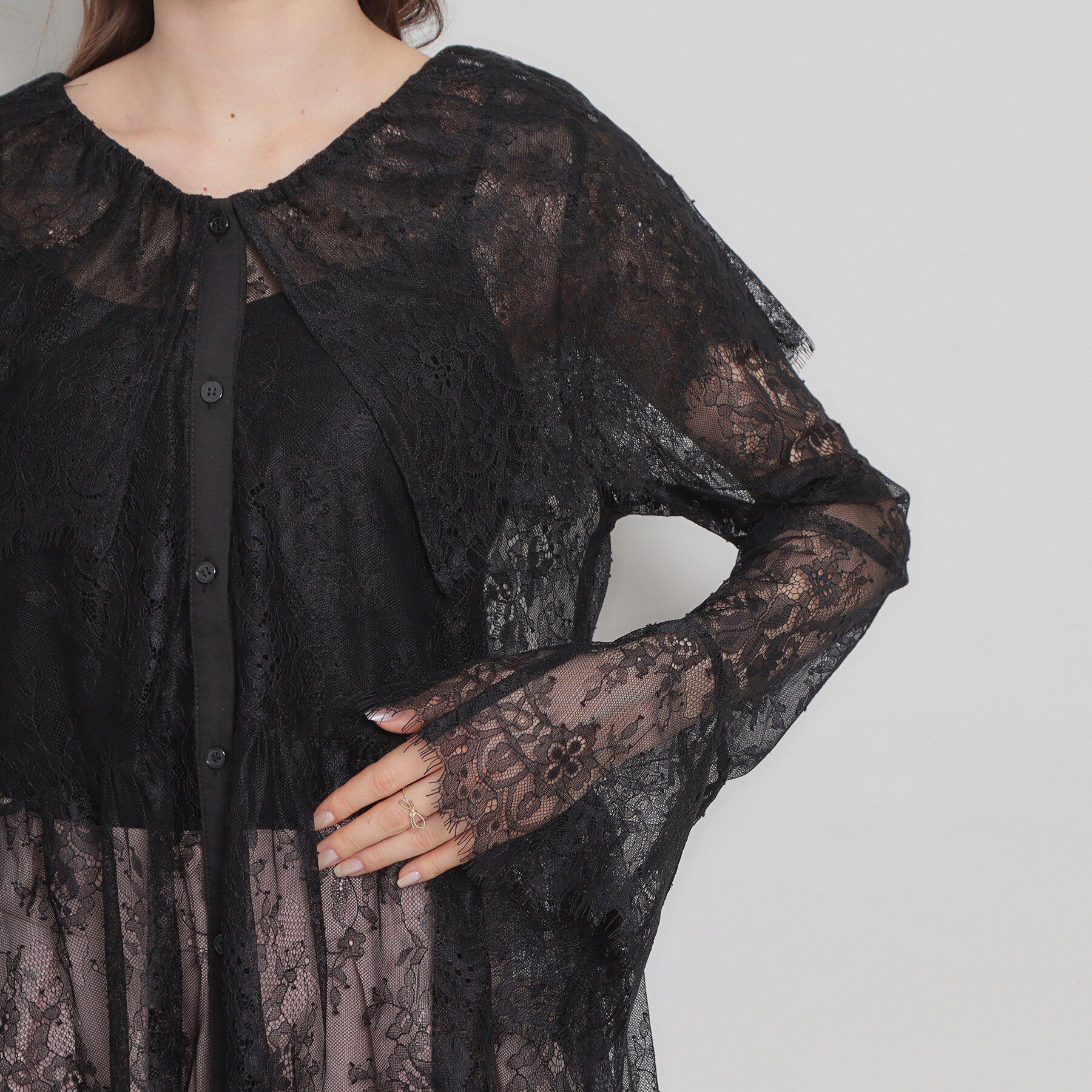 Couture broach「スカラップレースブラウス」|シャツ・ブラウス|