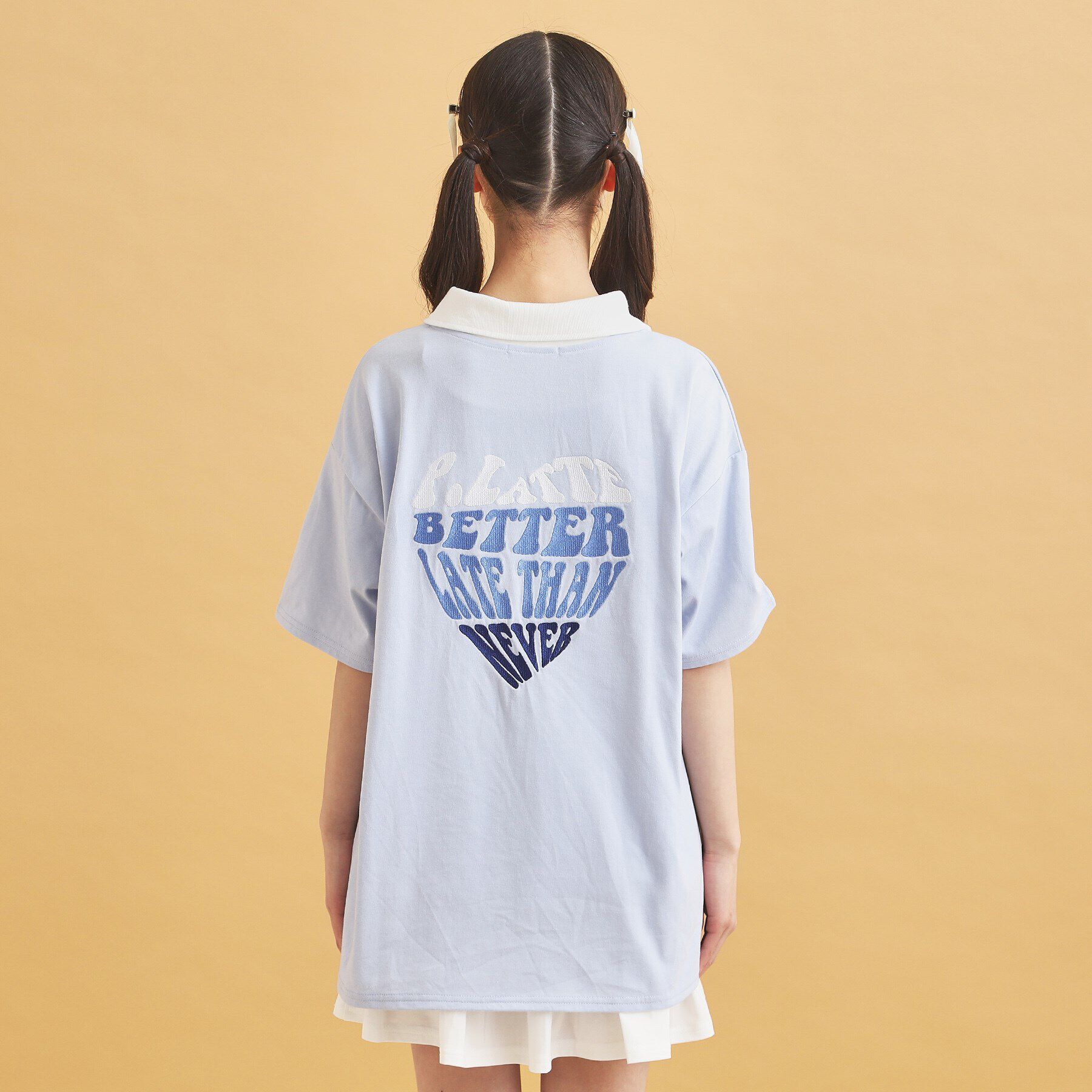 PINK-latte「◆ハーフジップ衿付きTシャツ」|Tシャツ・カットソー|