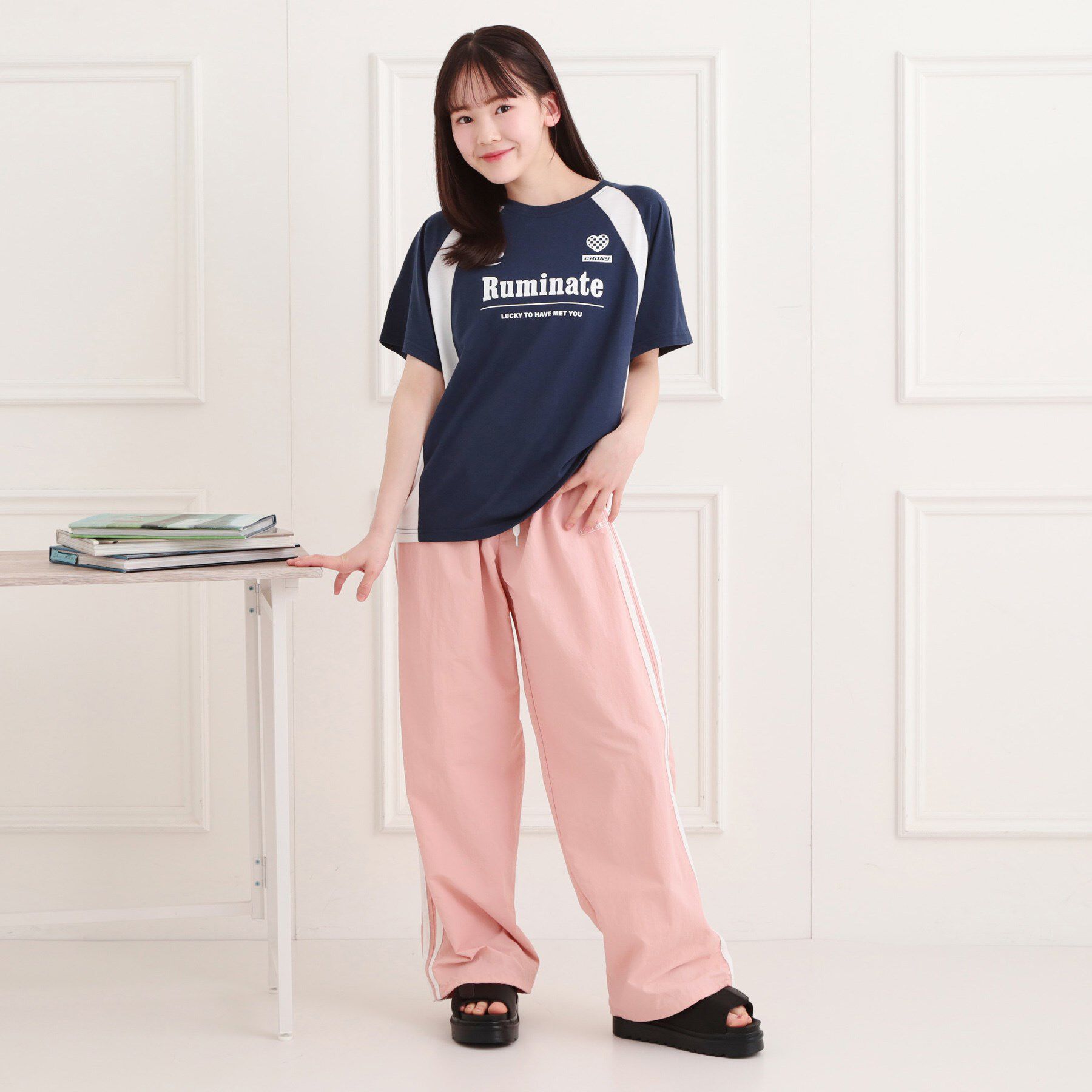 PINK-latte「ナイロンライントラックパンツ」|その他|