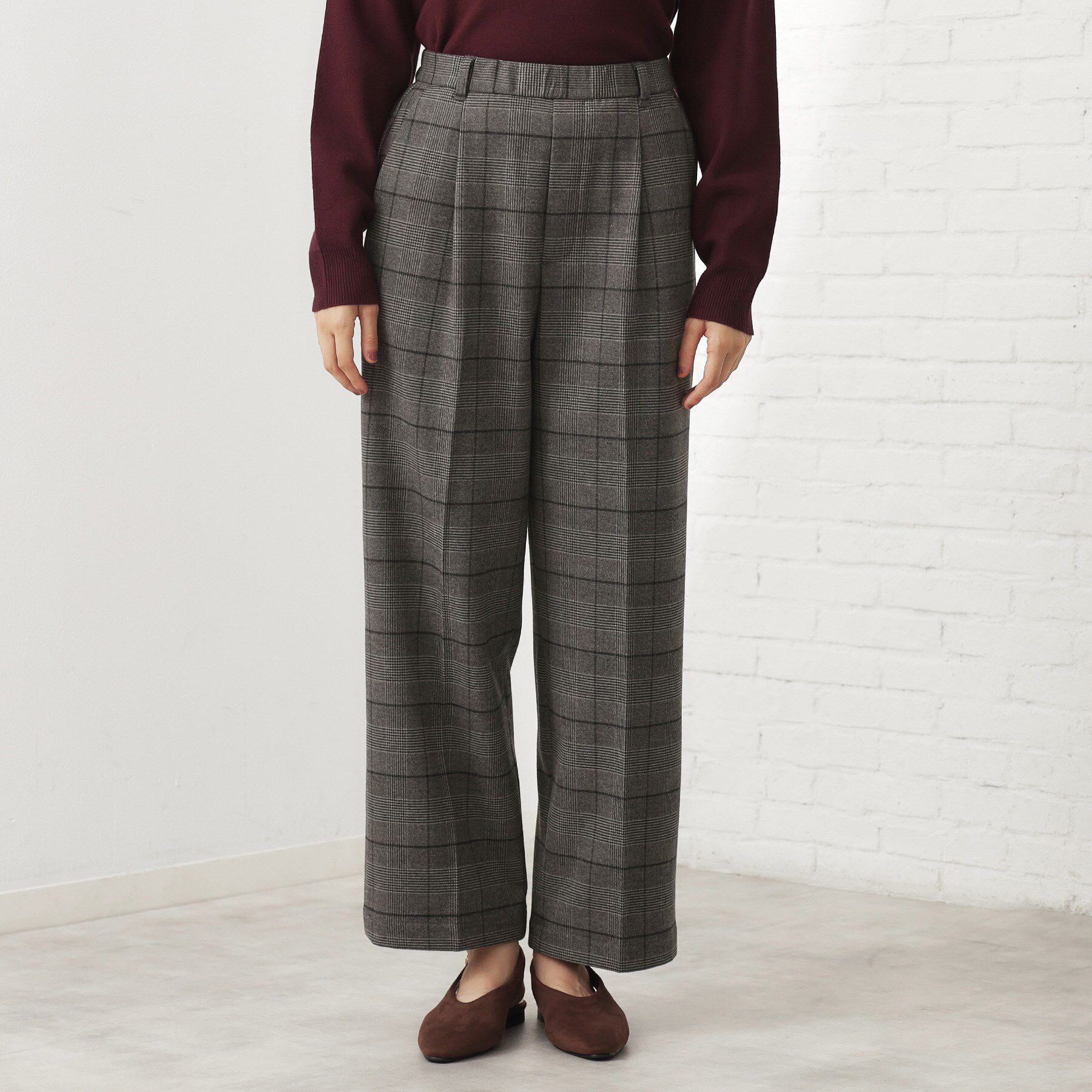 THE SHOP TK「【着丈選べる/XS～XLサイズ】あったか裏起毛ワイドパンツ」|その他|