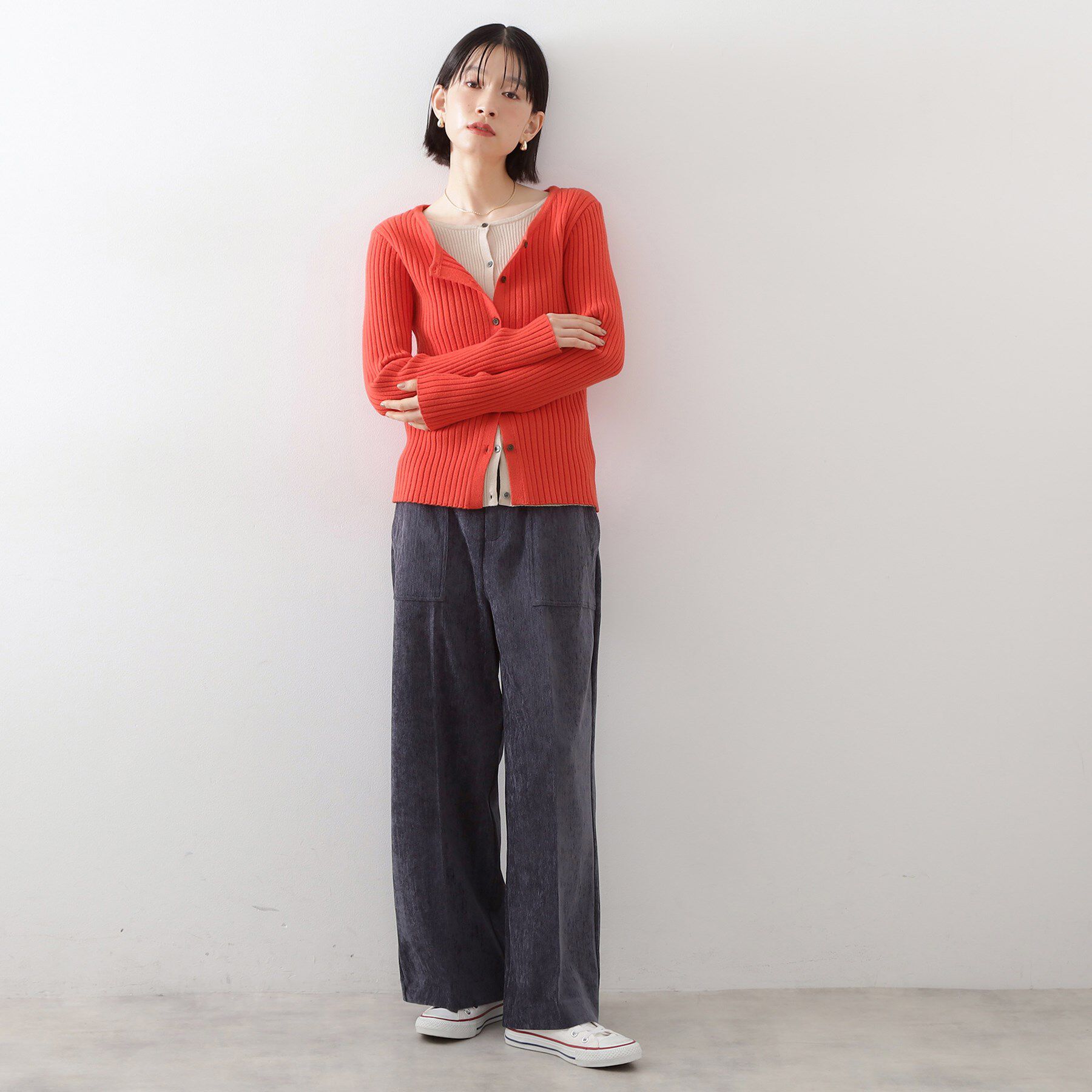 THE SHOP TK「【アンチピリング/静電気防止/洗える】ヘンリーレイヤードニット」|ニット・セーター|