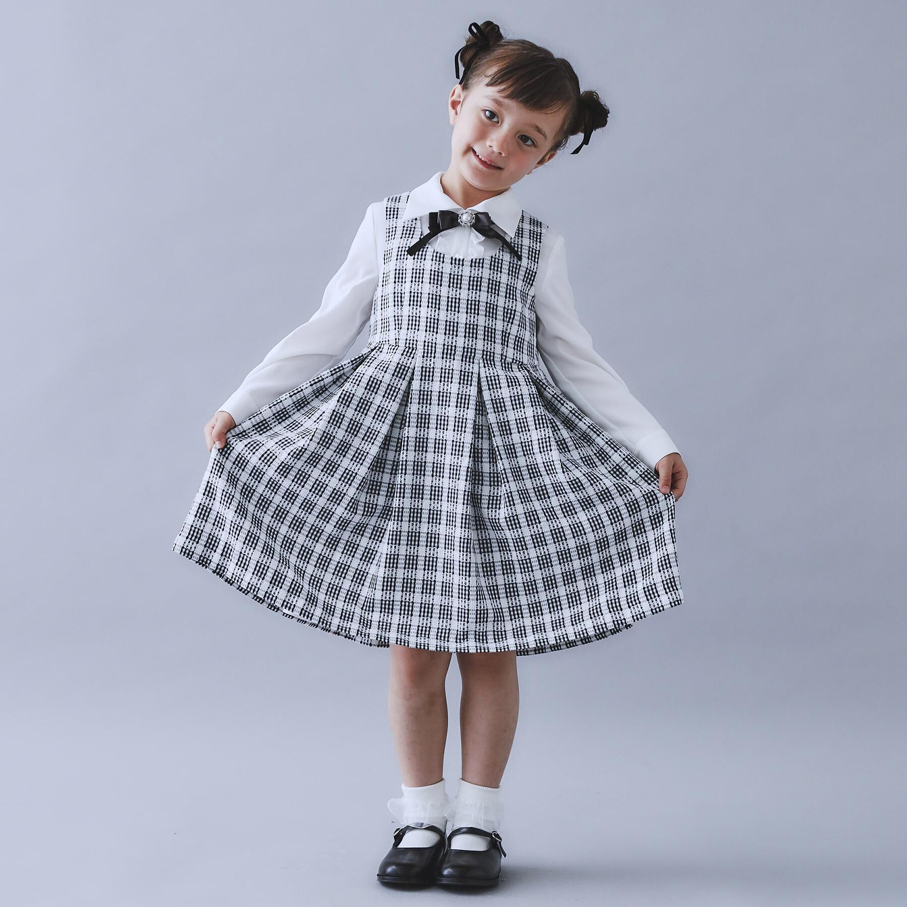 THE SHOP TK「【120-130/3点セット】ジャケット＆チェックワンピース/入園・卒園・入学」|ワンピース|