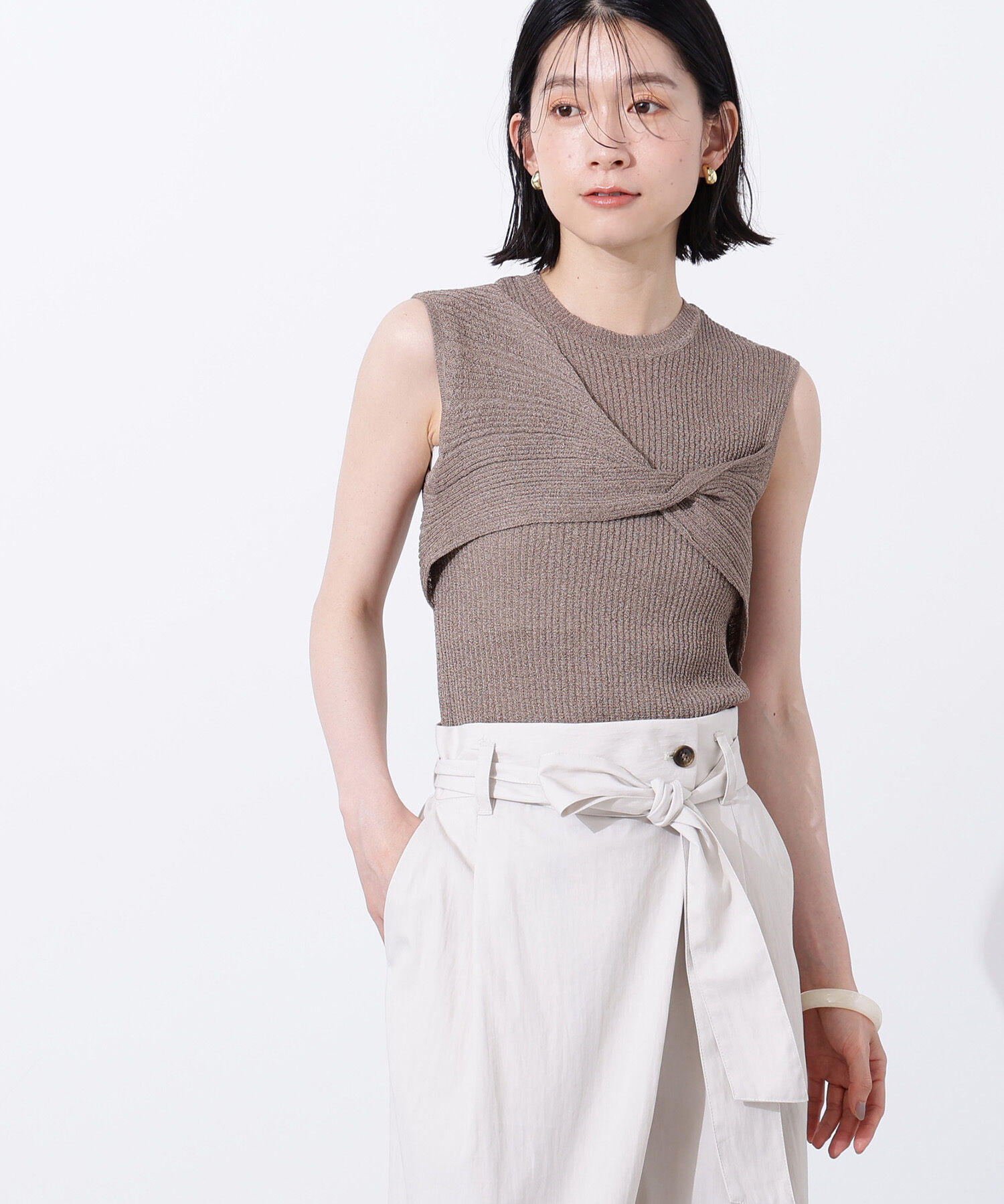  「フロントツイストリブニット」|ニット・セーター|