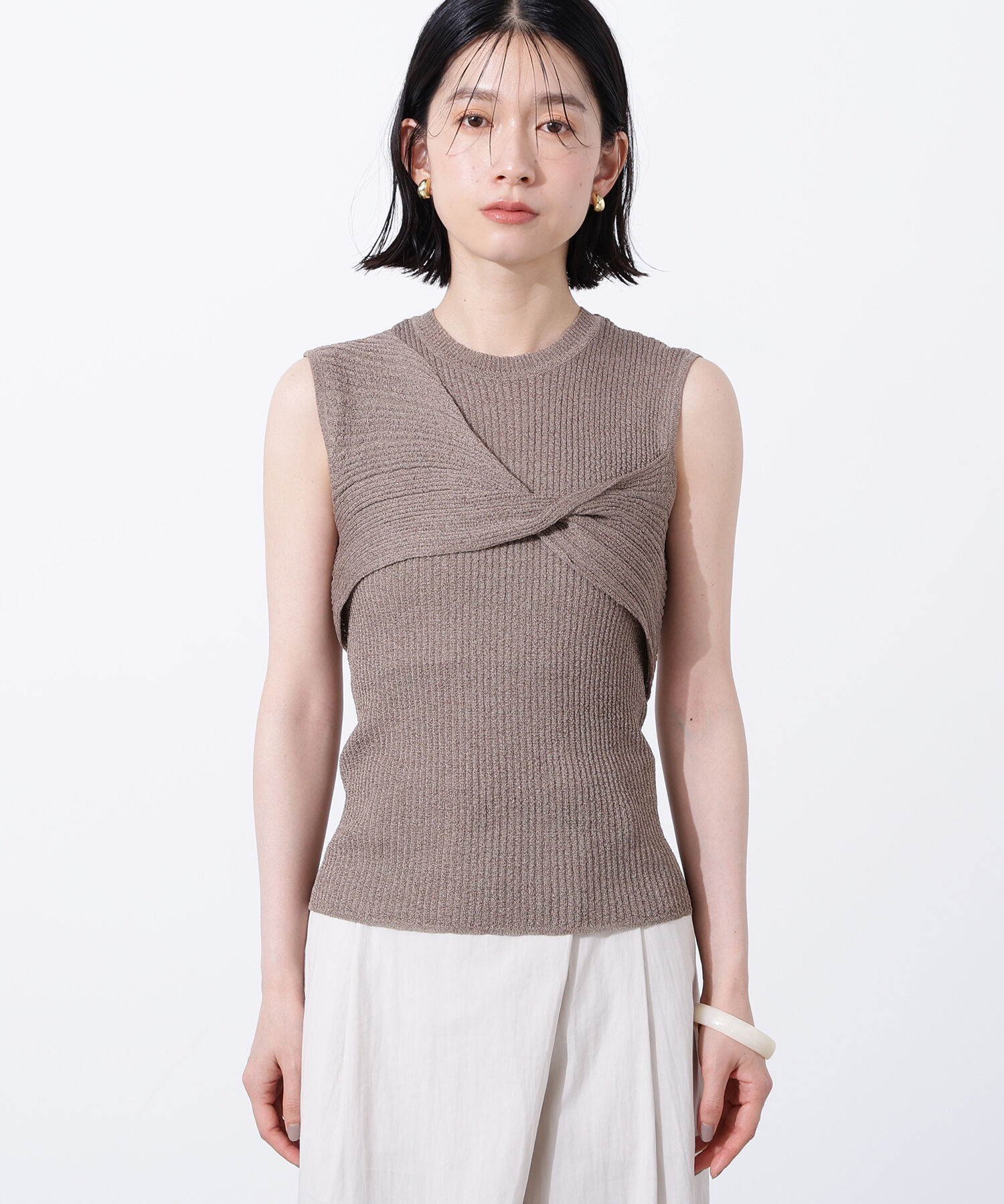  「フロントツイストリブニット」|ニット・セーター|