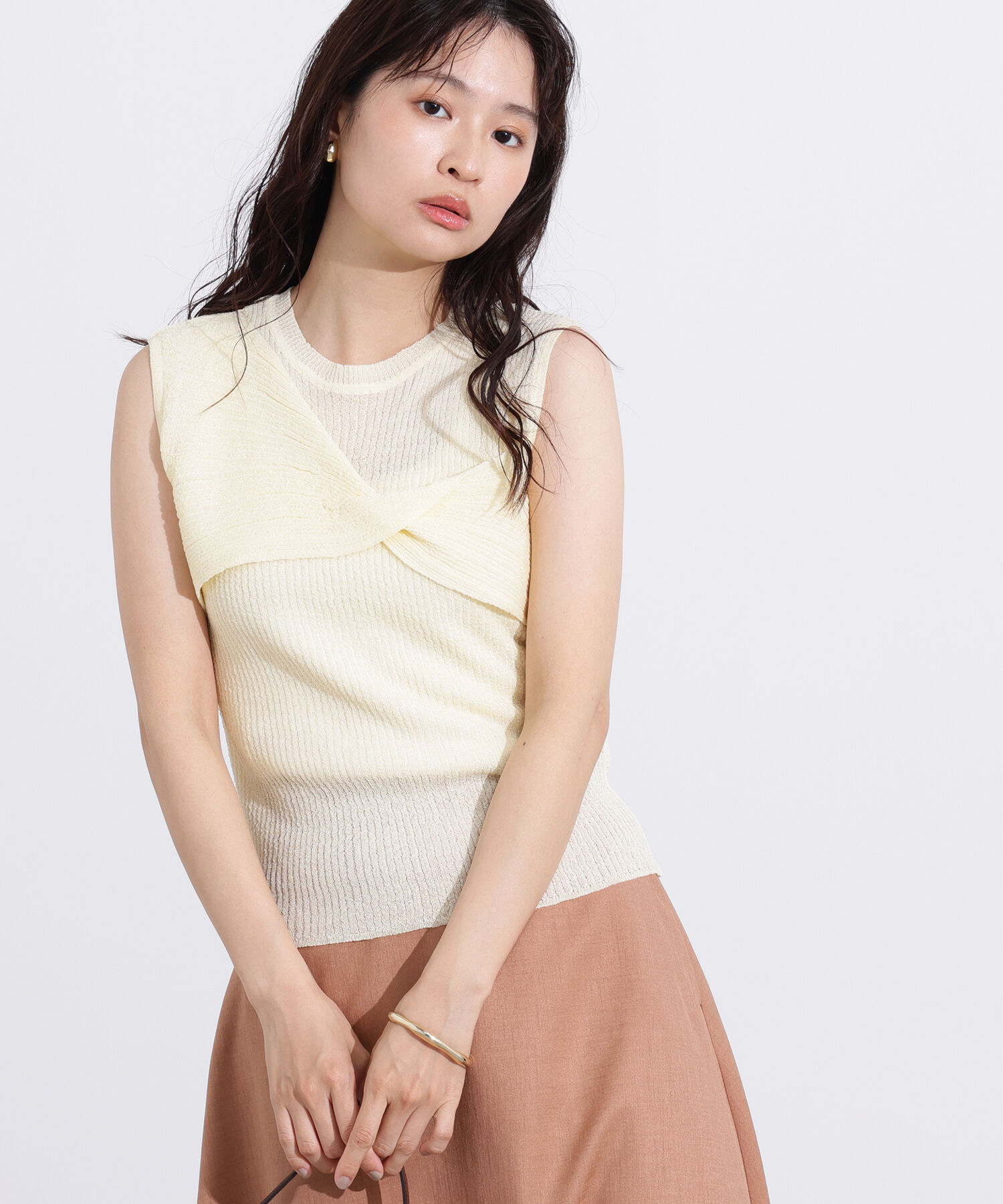  「フロントツイストリブニット」|ニット・セーター|