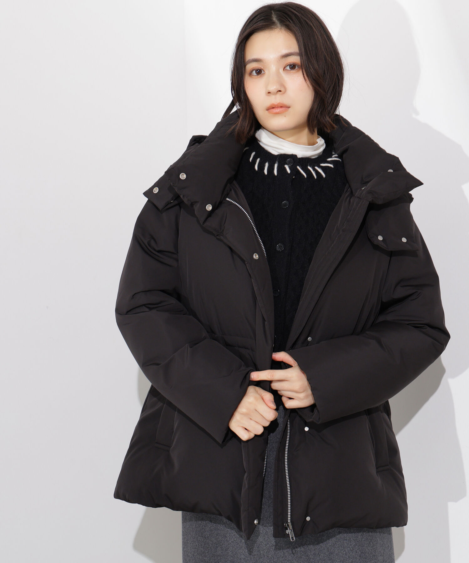  「フーデットミドルダウン」|ブルゾン・スタジャン|