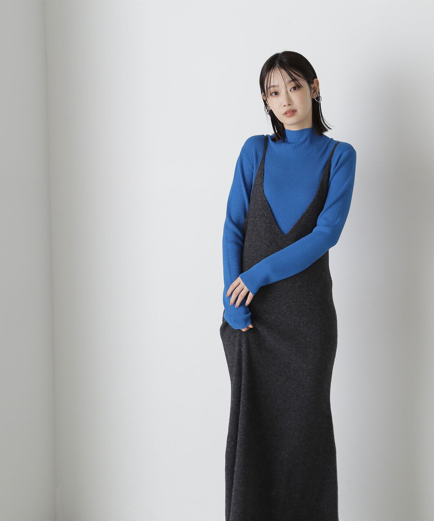  「ニットキャミワンピースセット」|ワンピース|