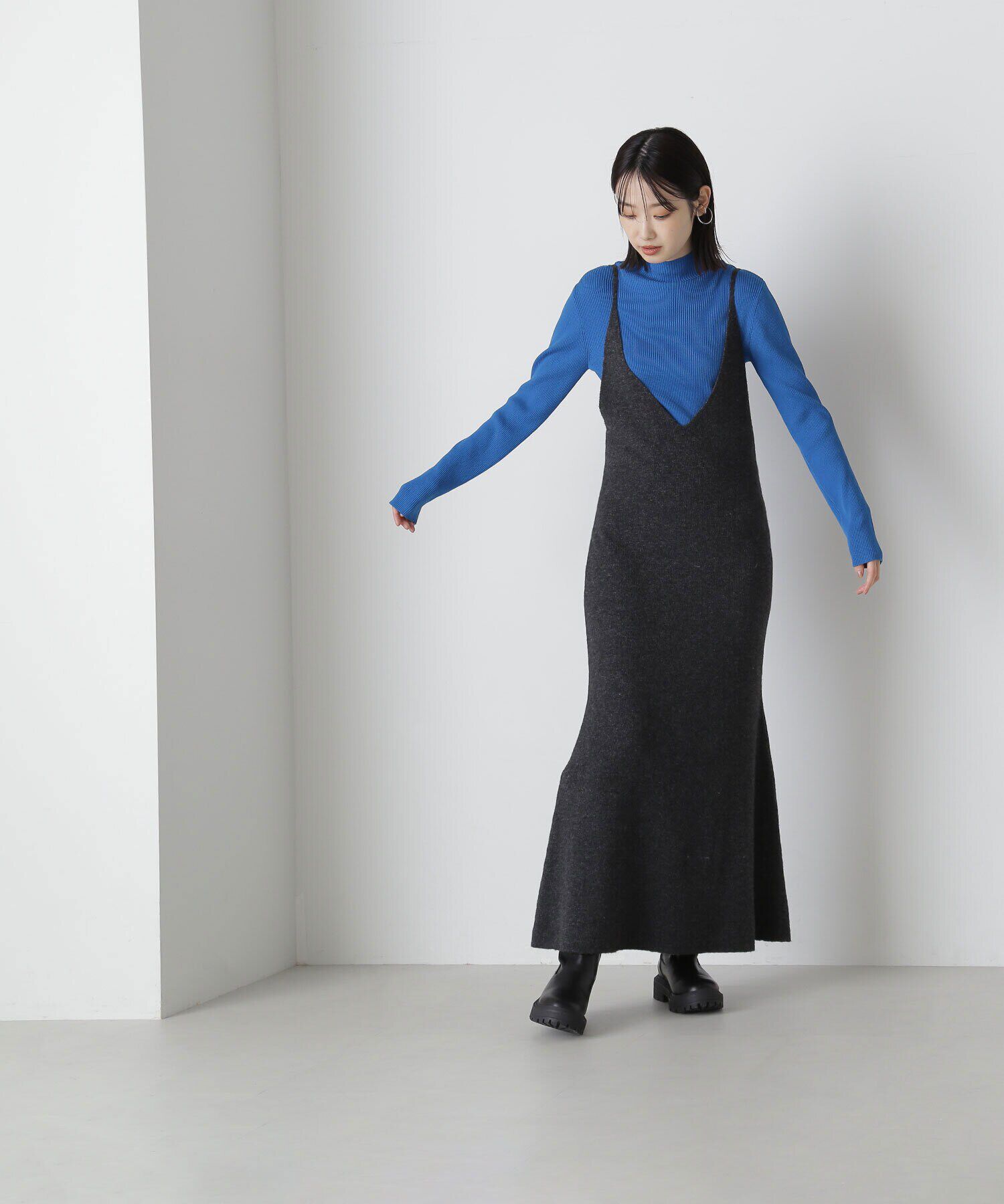  「ニットキャミワンピースセット」|ワンピース|