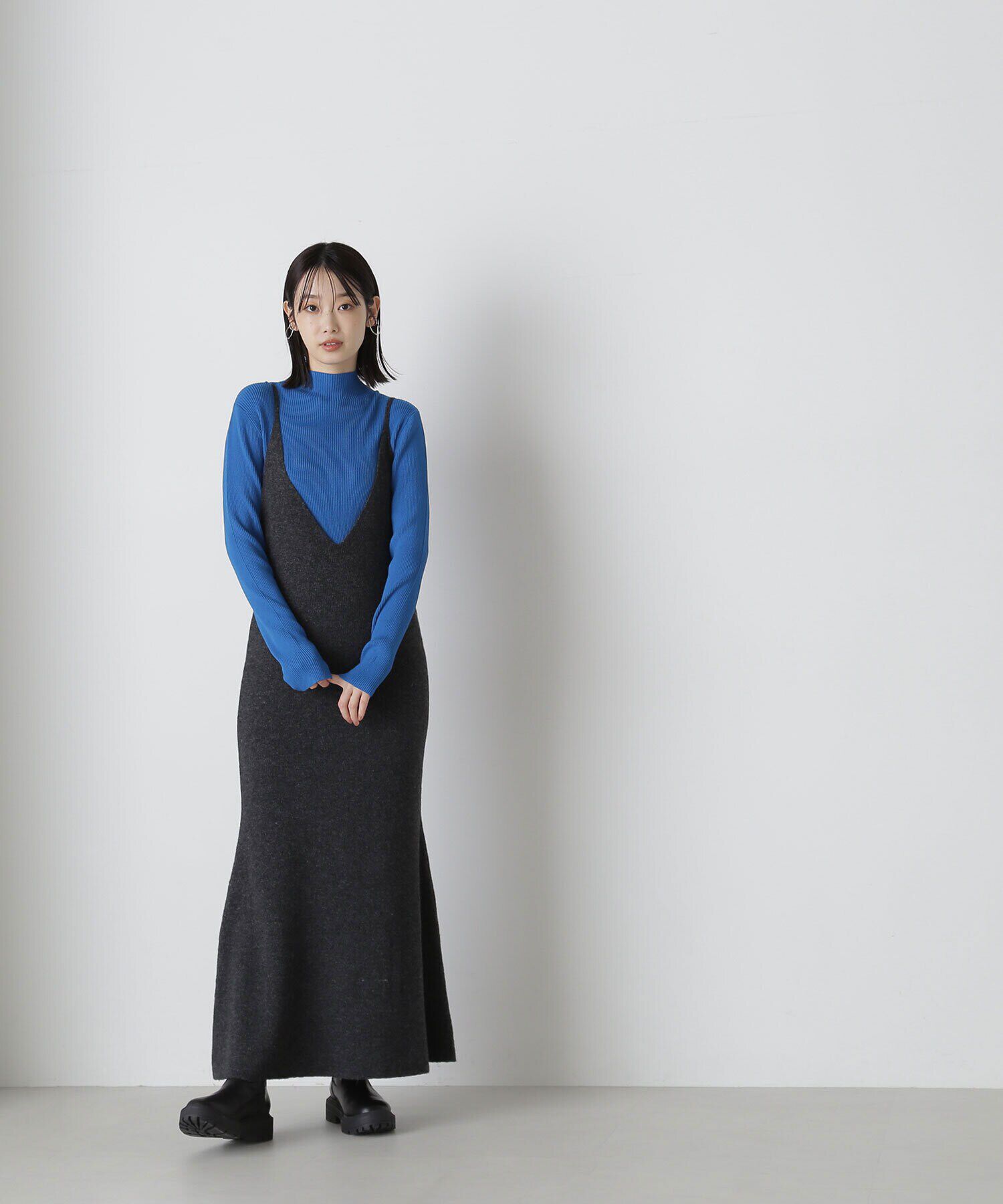  「ニットキャミワンピースセット」|ワンピース|