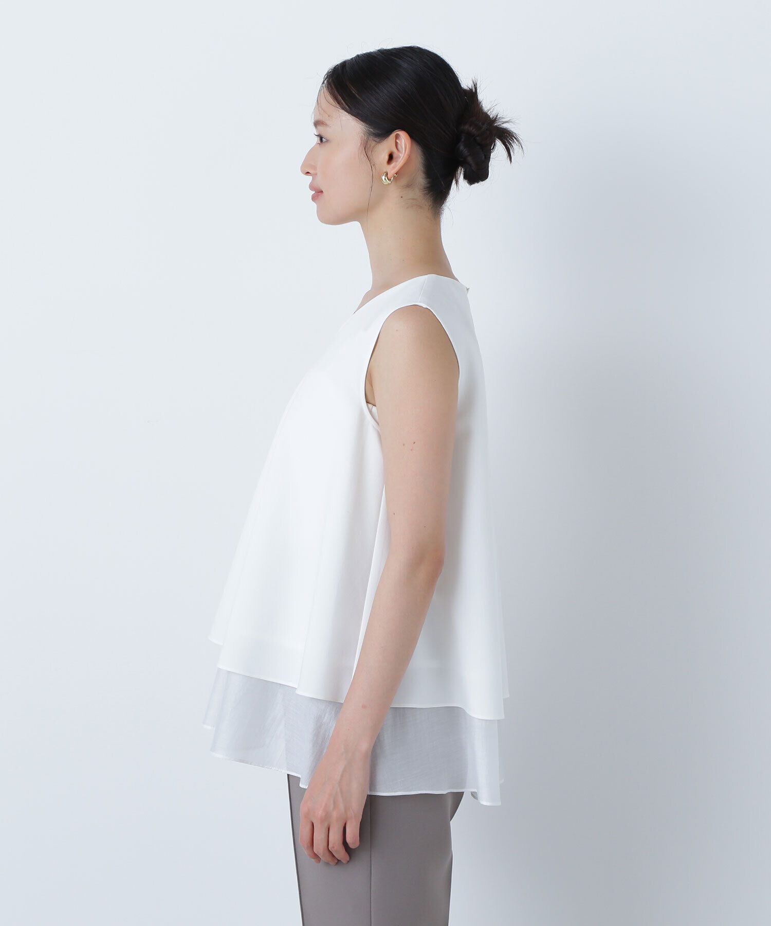  「シアーヘムレイヤードペプラムブラウス」|シャツ・ブラウス|