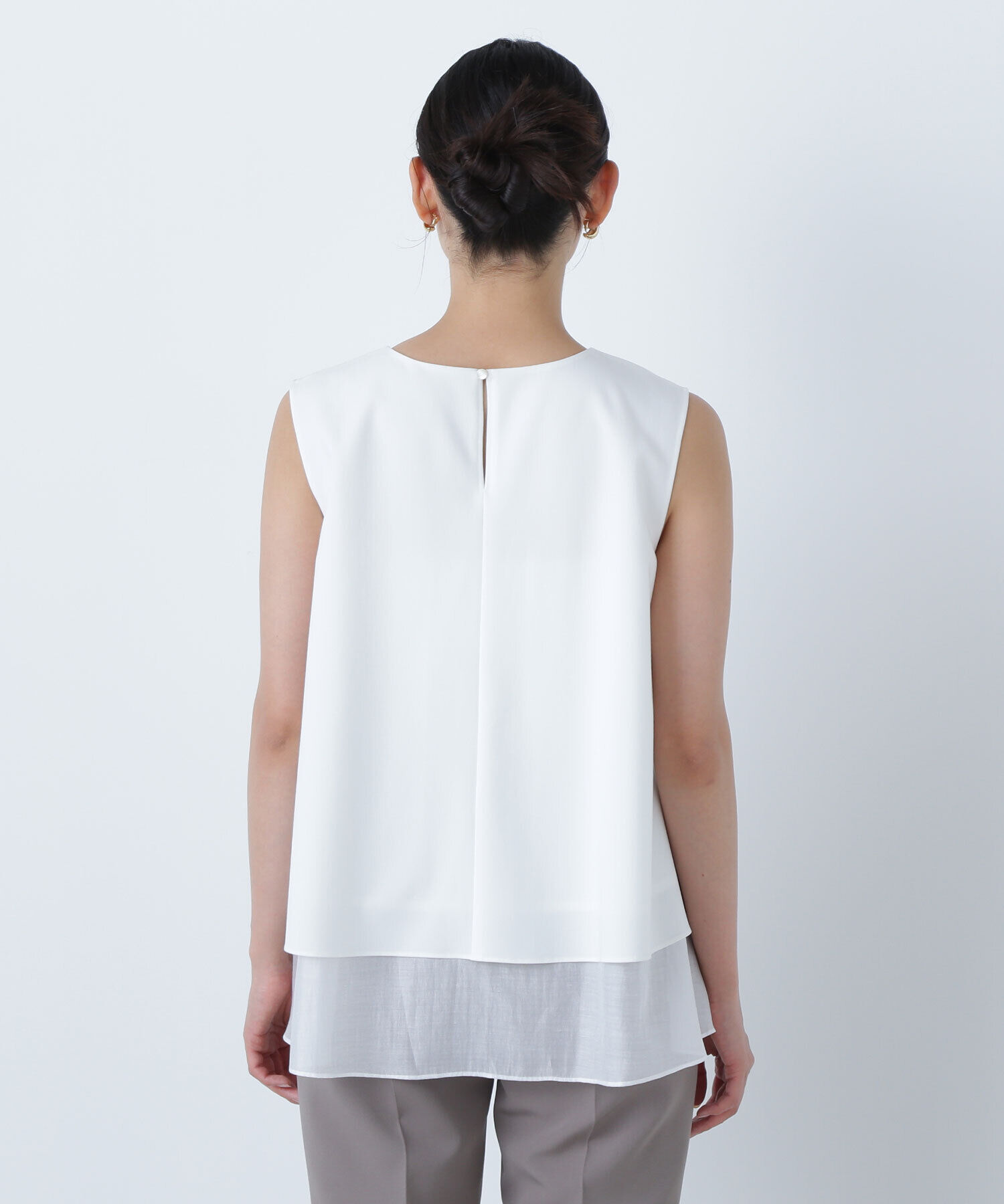  「シアーヘムレイヤードペプラムブラウス」|シャツ・ブラウス|