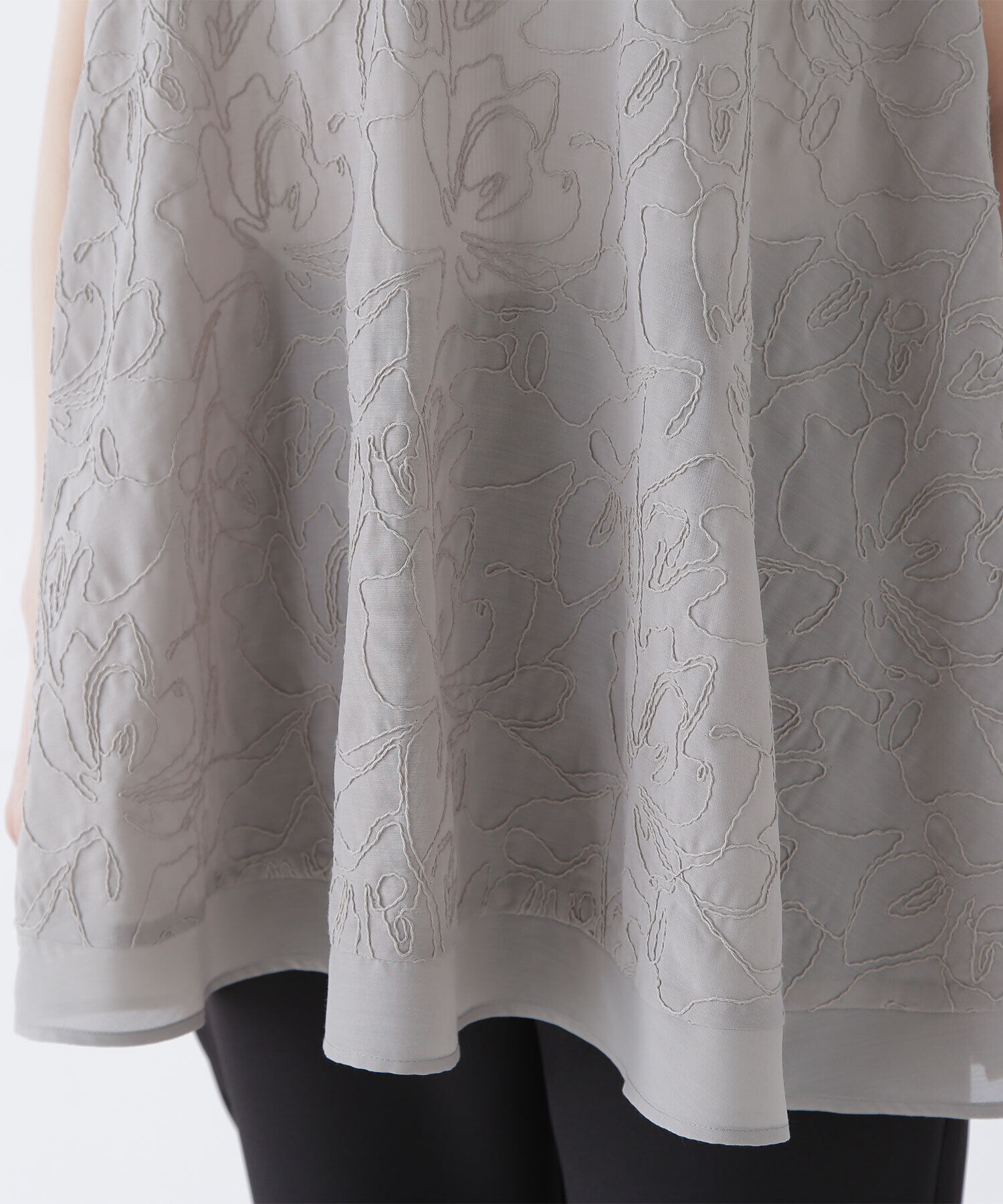  「コード刺繍Aラインブラウス」|シャツ・ブラウス|