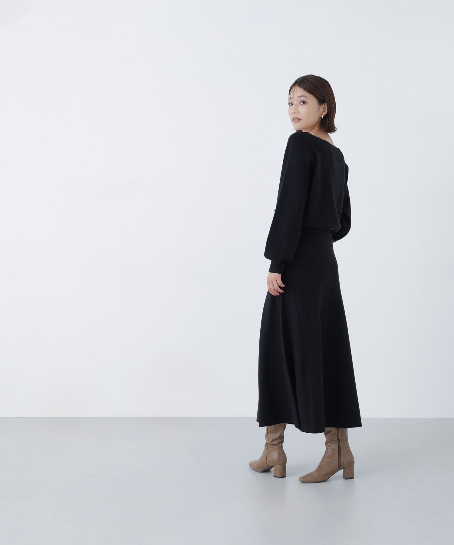  「ベロアリボンニットセットアップ」|ワンピース|