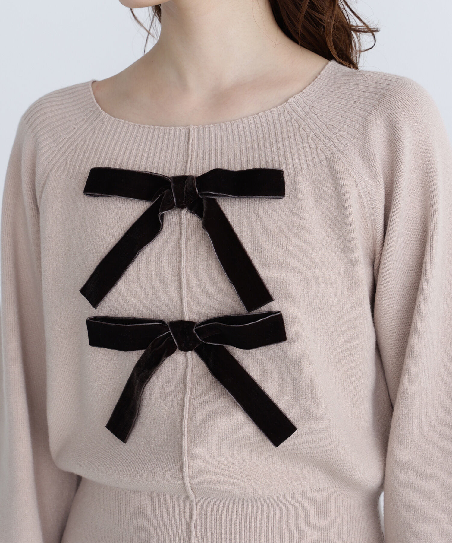  「ベロアリボンニットセットアップ」|ワンピース|