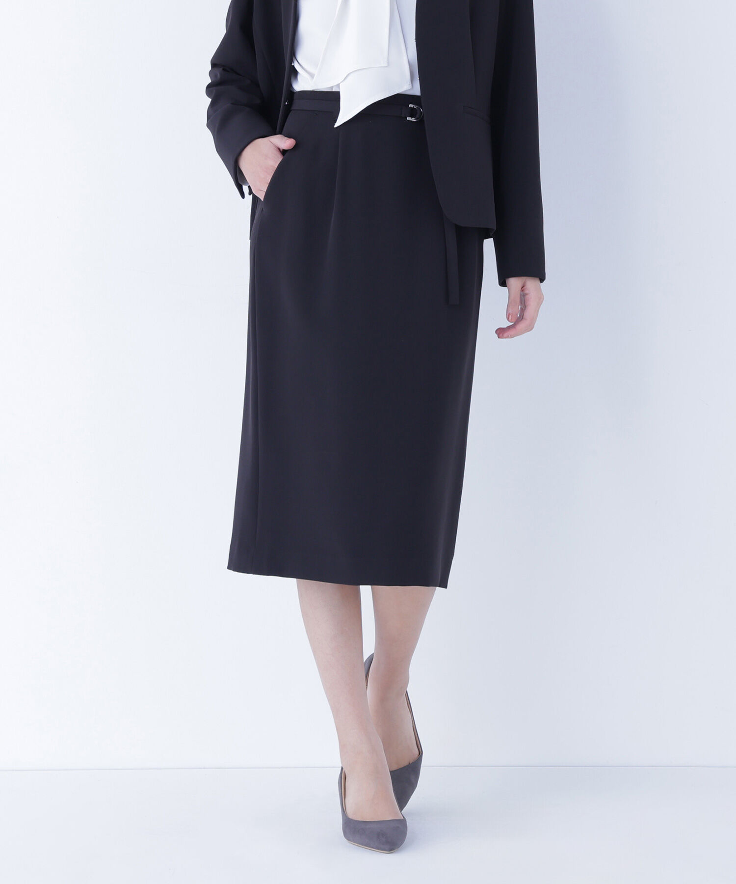  「ダブルクロスストレッチ SETUP タイトスカート」|スカート|