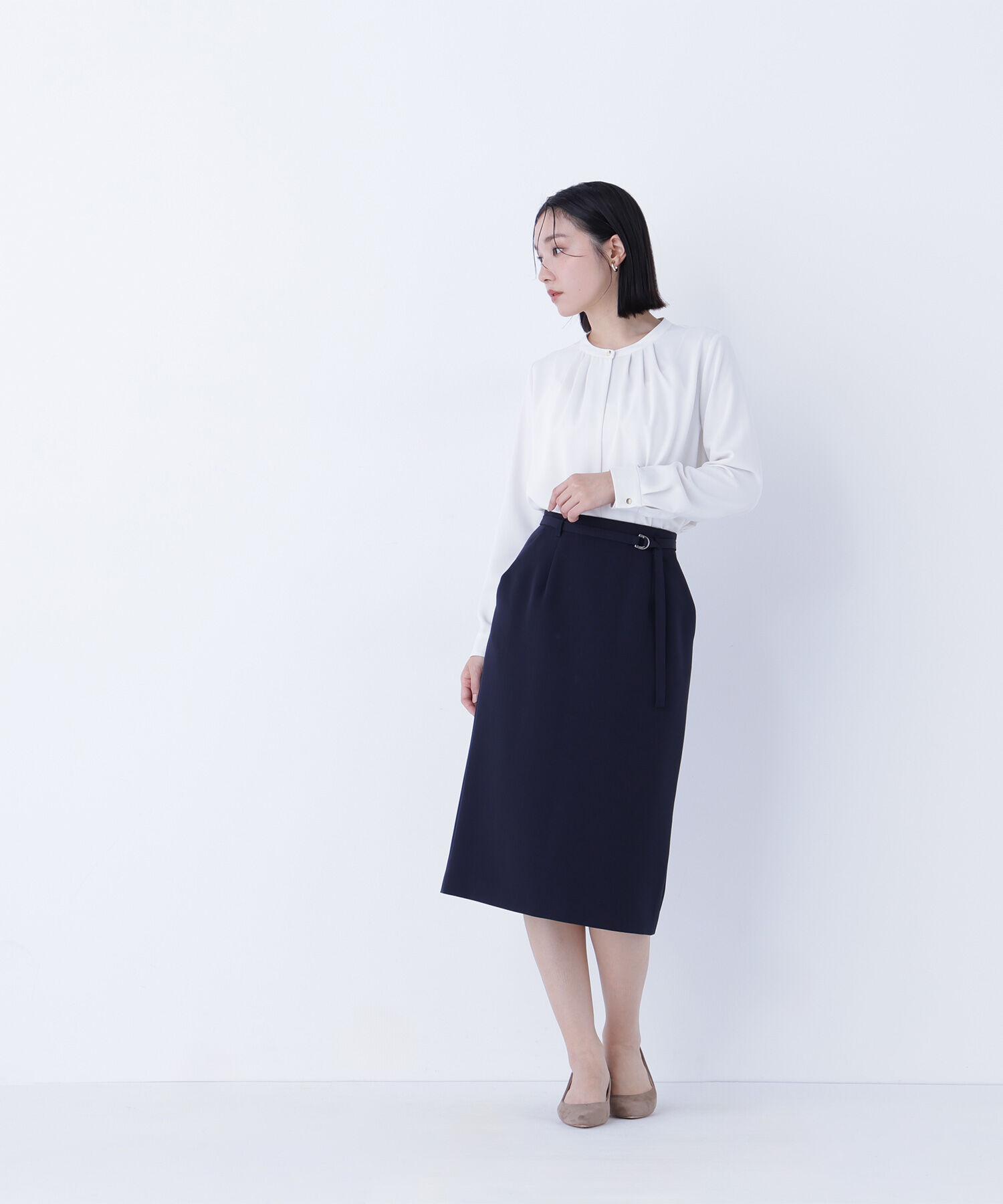  「ダブルクロスストレッチ SETUP タイトスカート」|スカート|