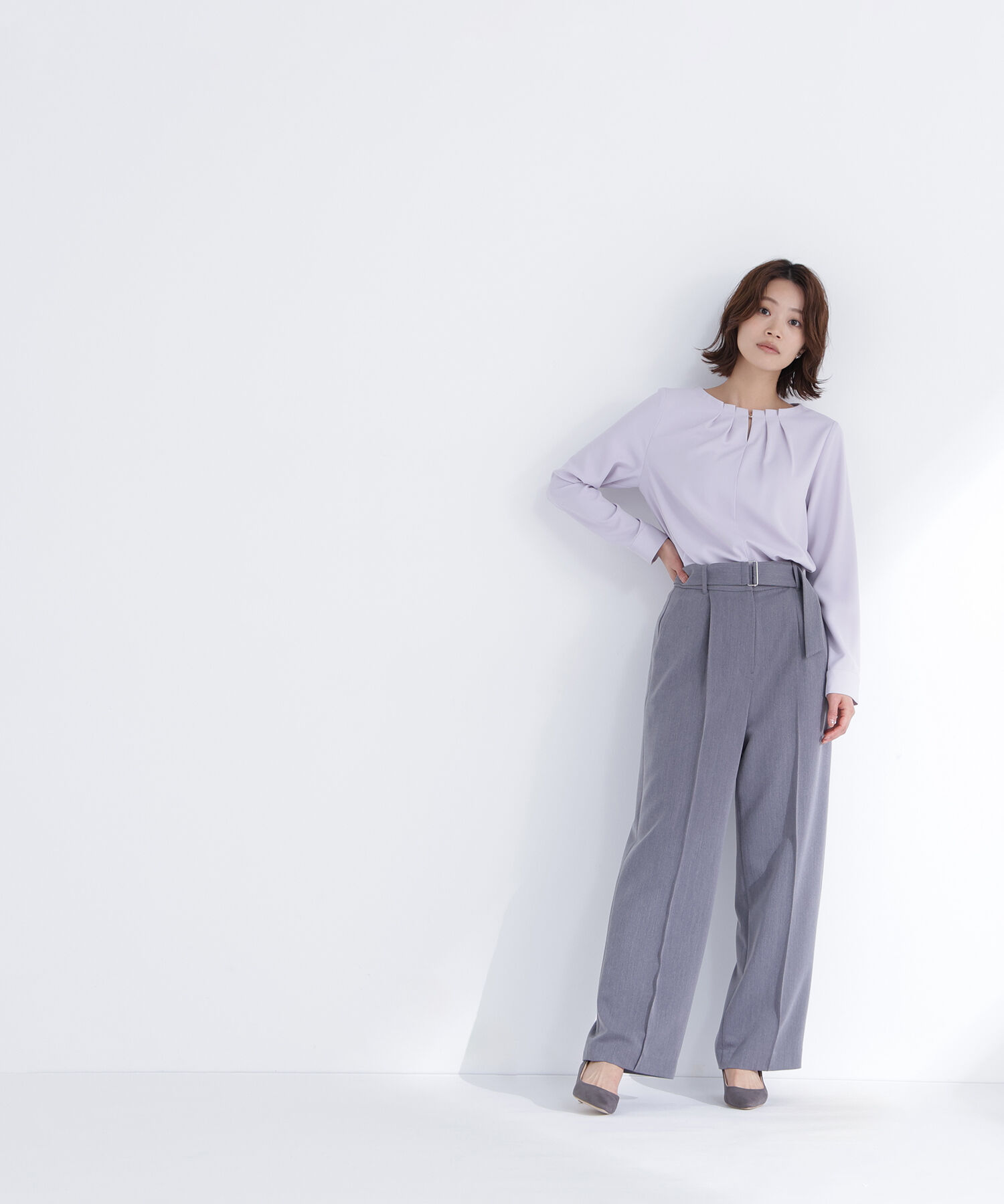  「ネックタックブラウス」|シャツ・ブラウス|