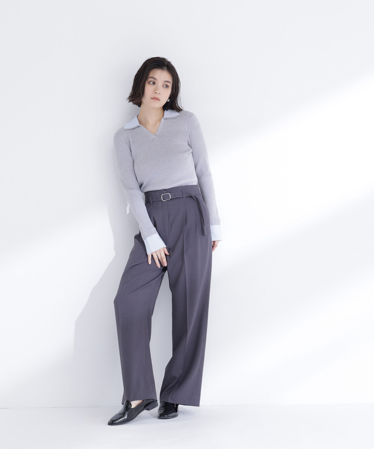  「タックステッチベルテッドパンツ」|その他|