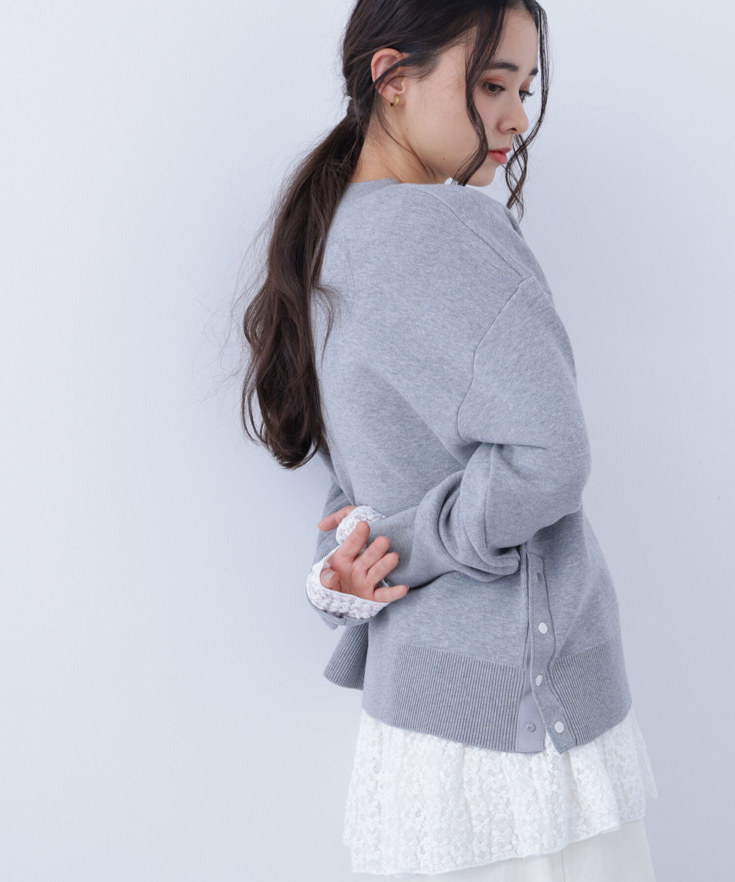  「〈N.〉サイドスリットボクシーニット」|ニット・セーター|