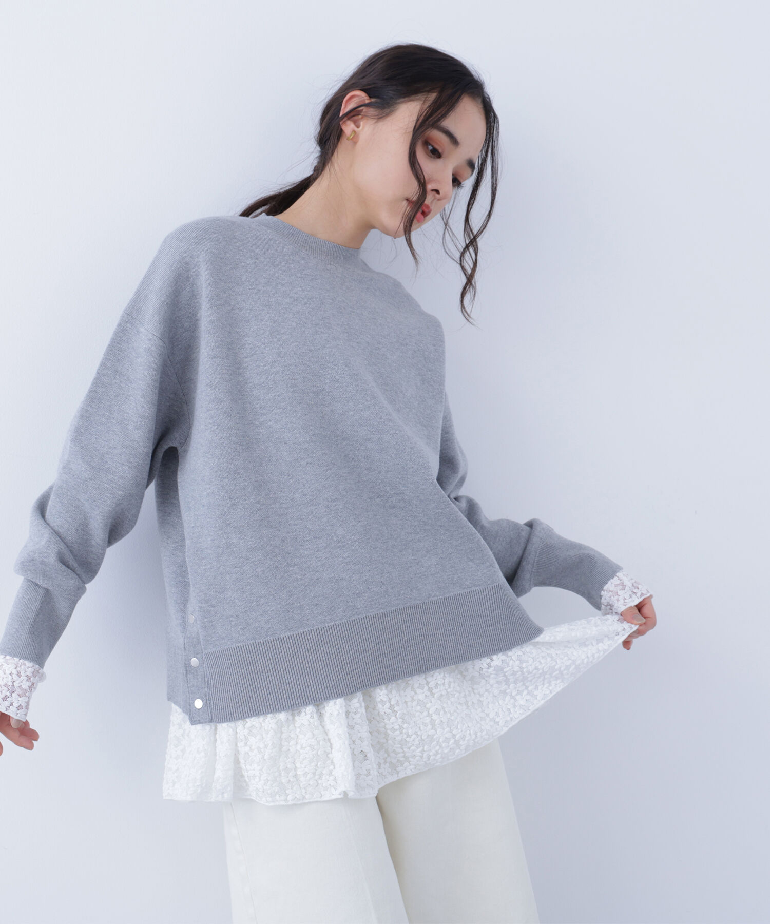  「〈N.〉サイドスリットボクシーニット」|ニット・セーター|