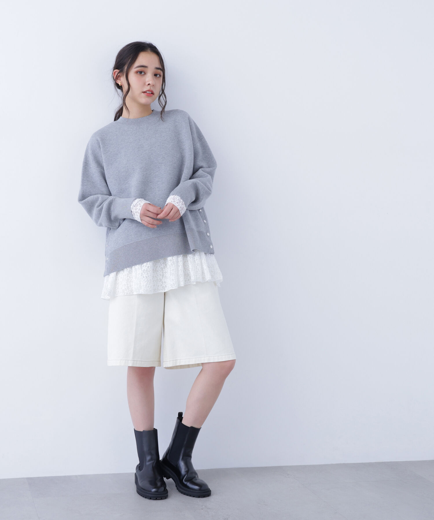  「〈N.〉サイドスリットボクシーニット」|ニット・セーター|