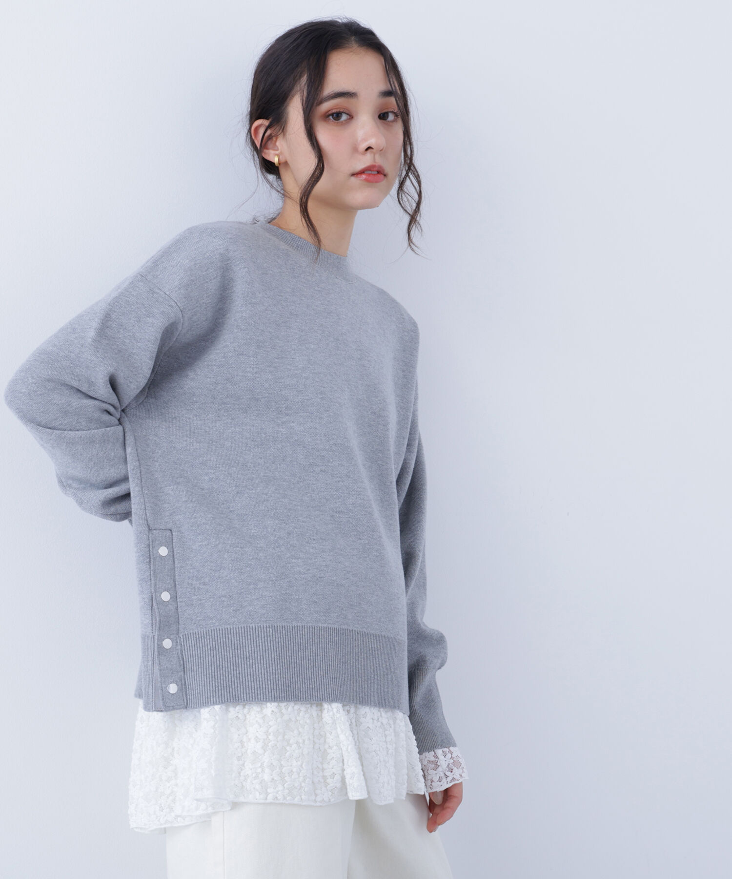  「〈N.〉サイドスリットボクシーニット」|ニット・セーター|