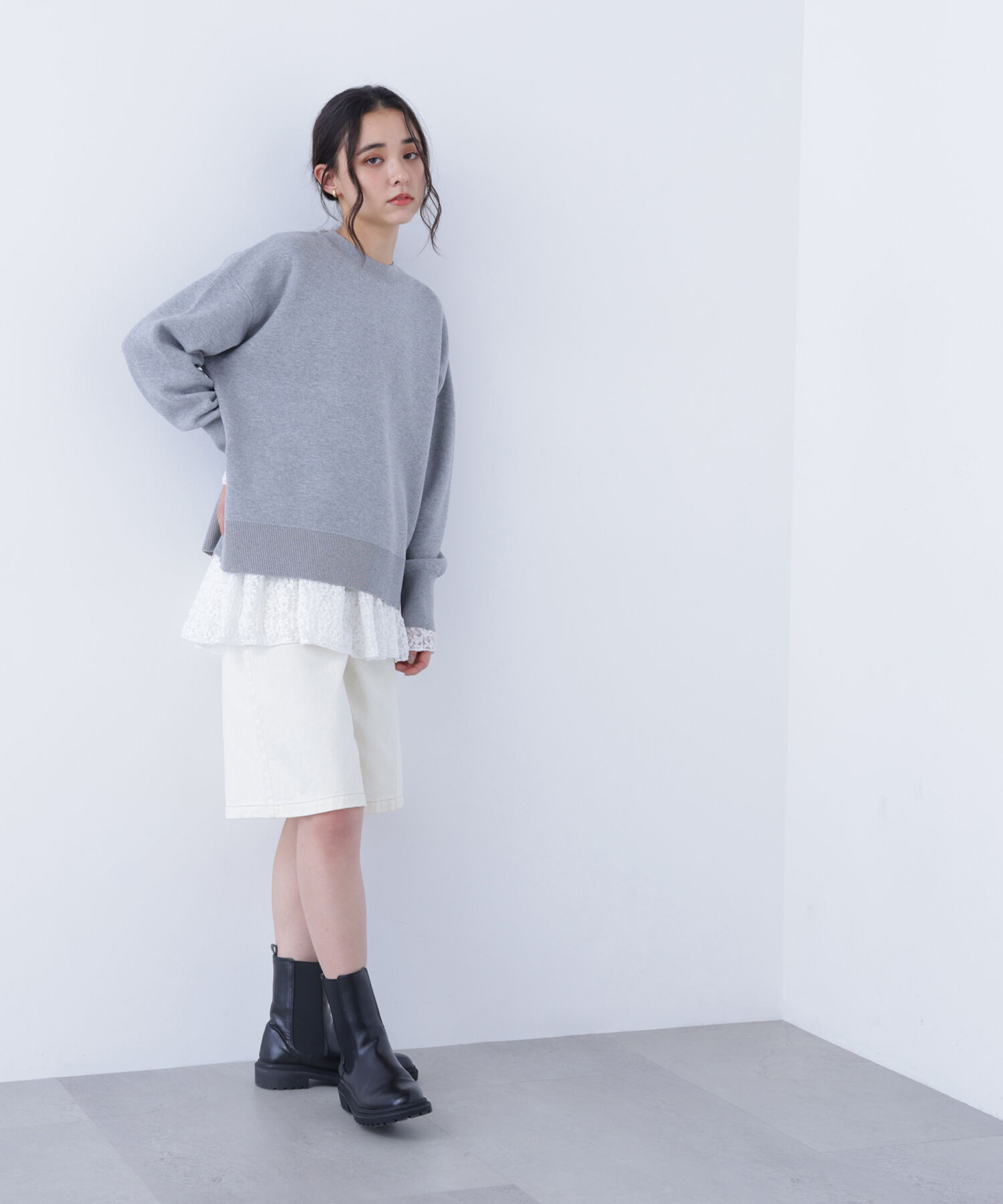  「〈N.〉サイドスリットボクシーニット」|ニット・セーター|