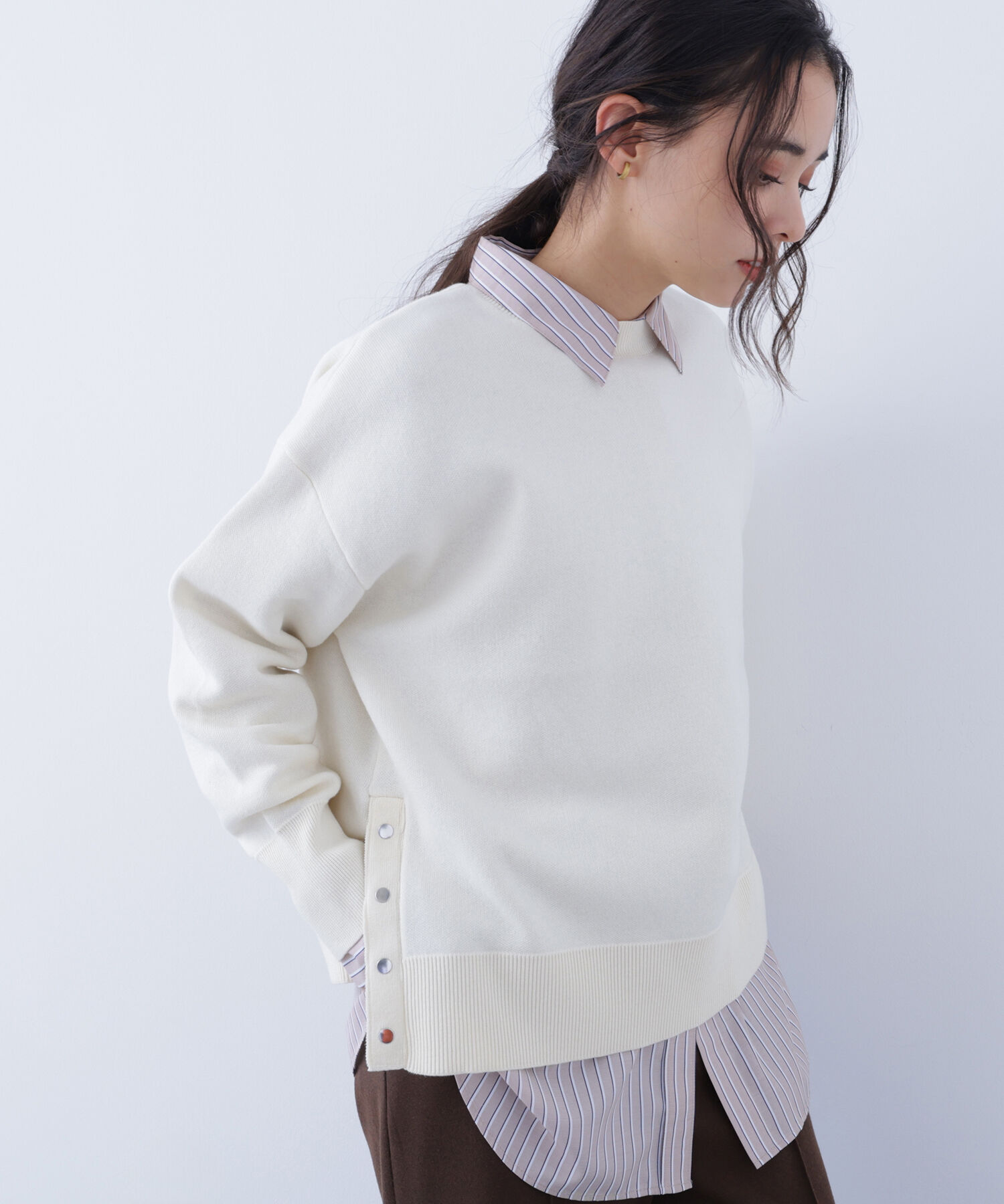  「〈N.〉サイドスリットボクシーニット」|ニット・セーター|