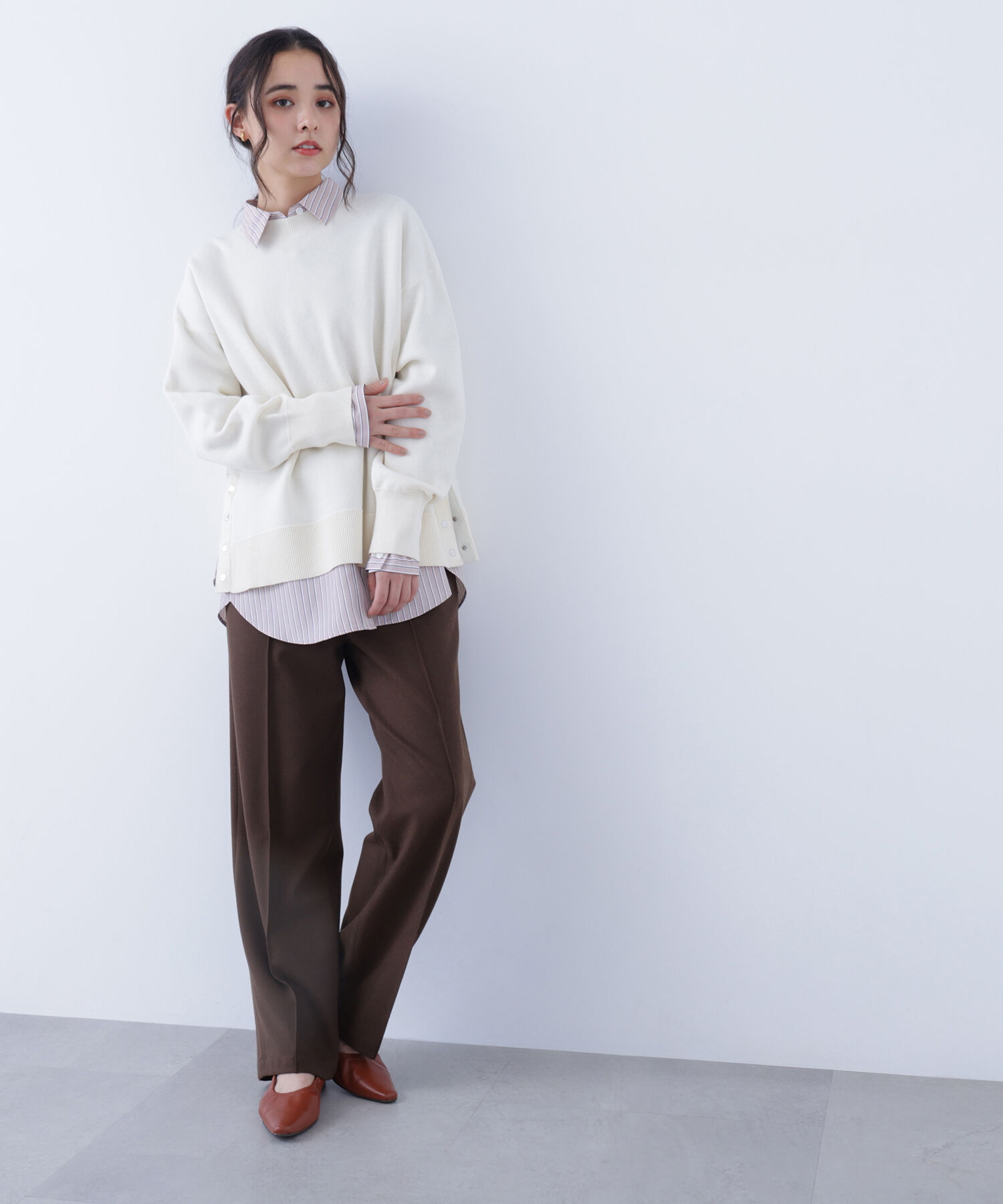  「〈N.〉サイドスリットボクシーニット」|ニット・セーター|