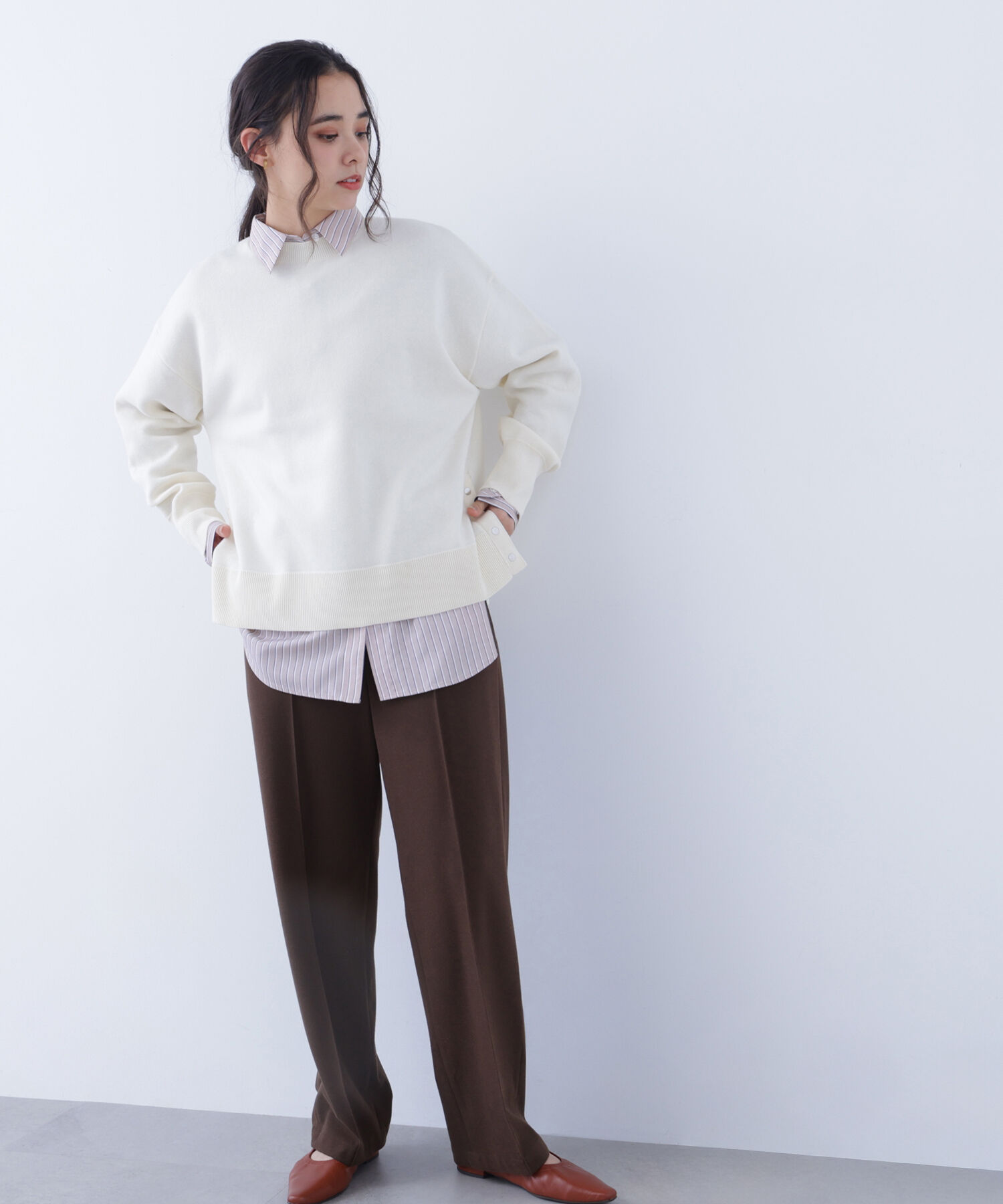  「〈N.〉サイドスリットボクシーニット」|ニット・セーター|