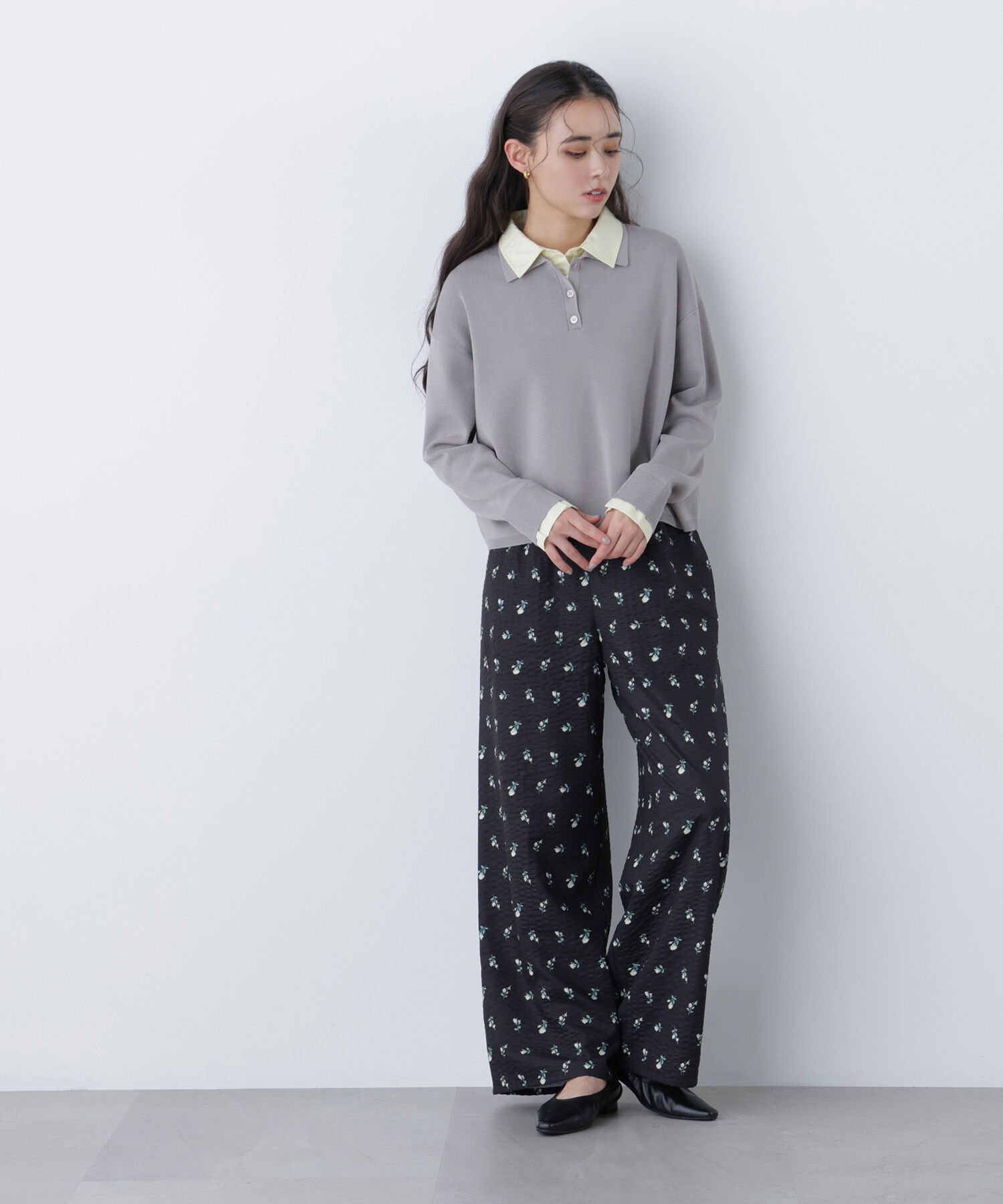  「〈N.〉シャツレイヤードニット」|ニット・セーター|