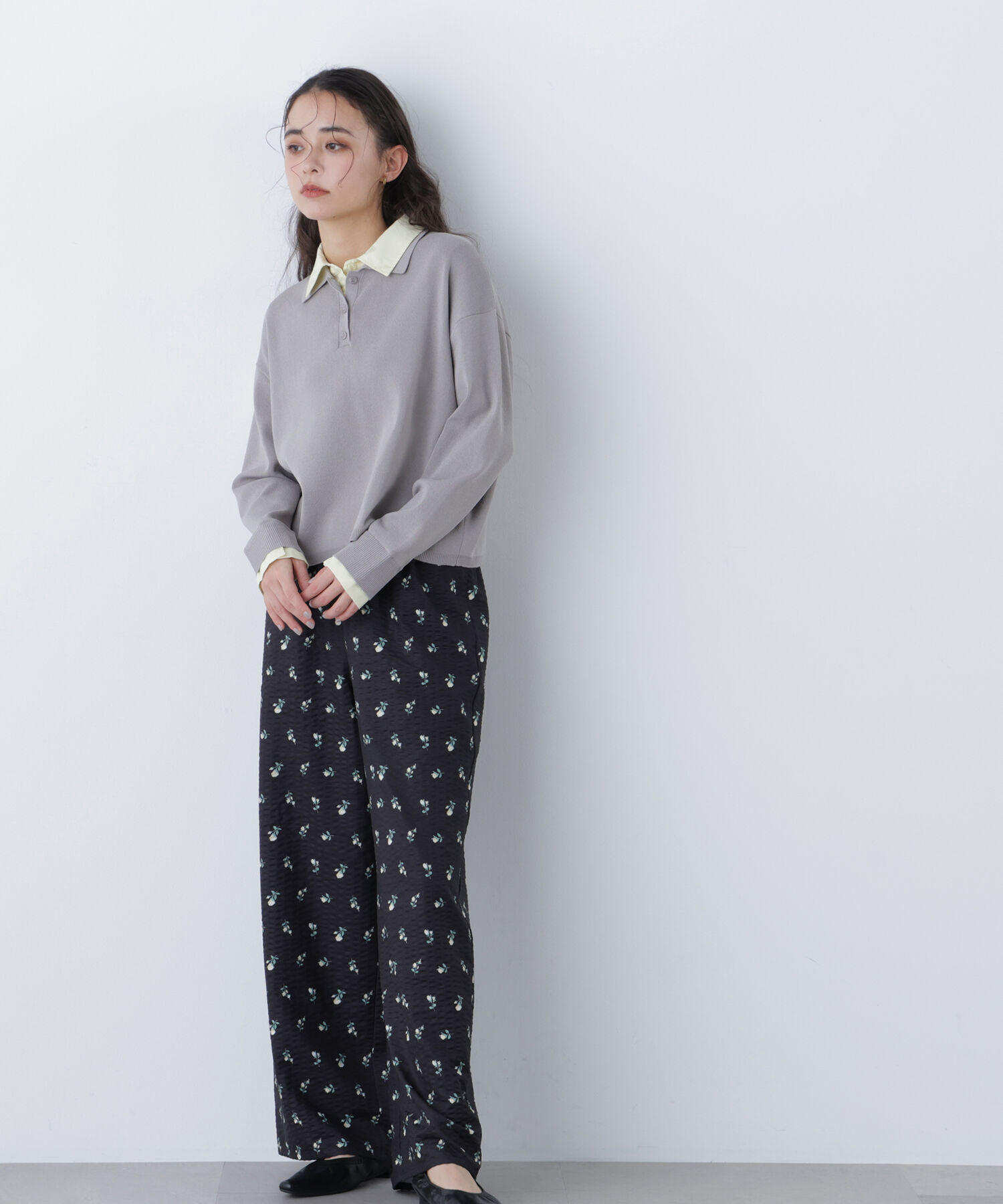  「〈N.〉シャツレイヤードニット」|ニット・セーター|