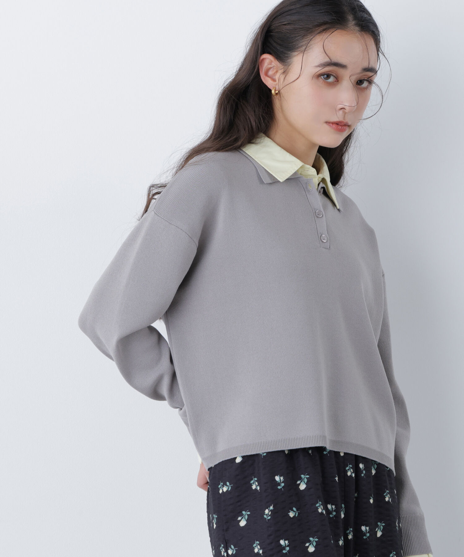  「〈N.〉シャツレイヤードニット」|ニット・セーター|